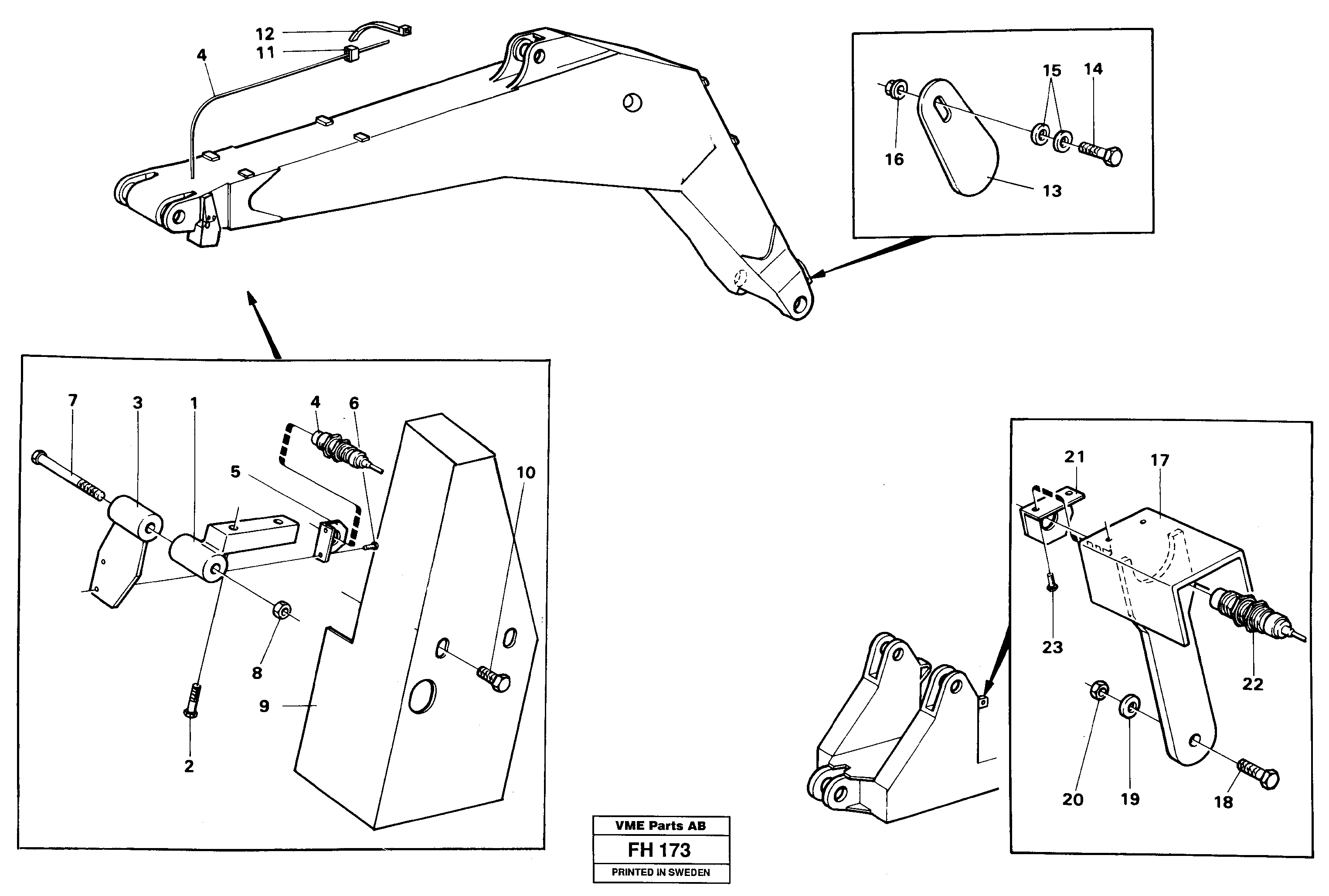 Electric insatallation onbackhoe equipment — volvo parts diagram