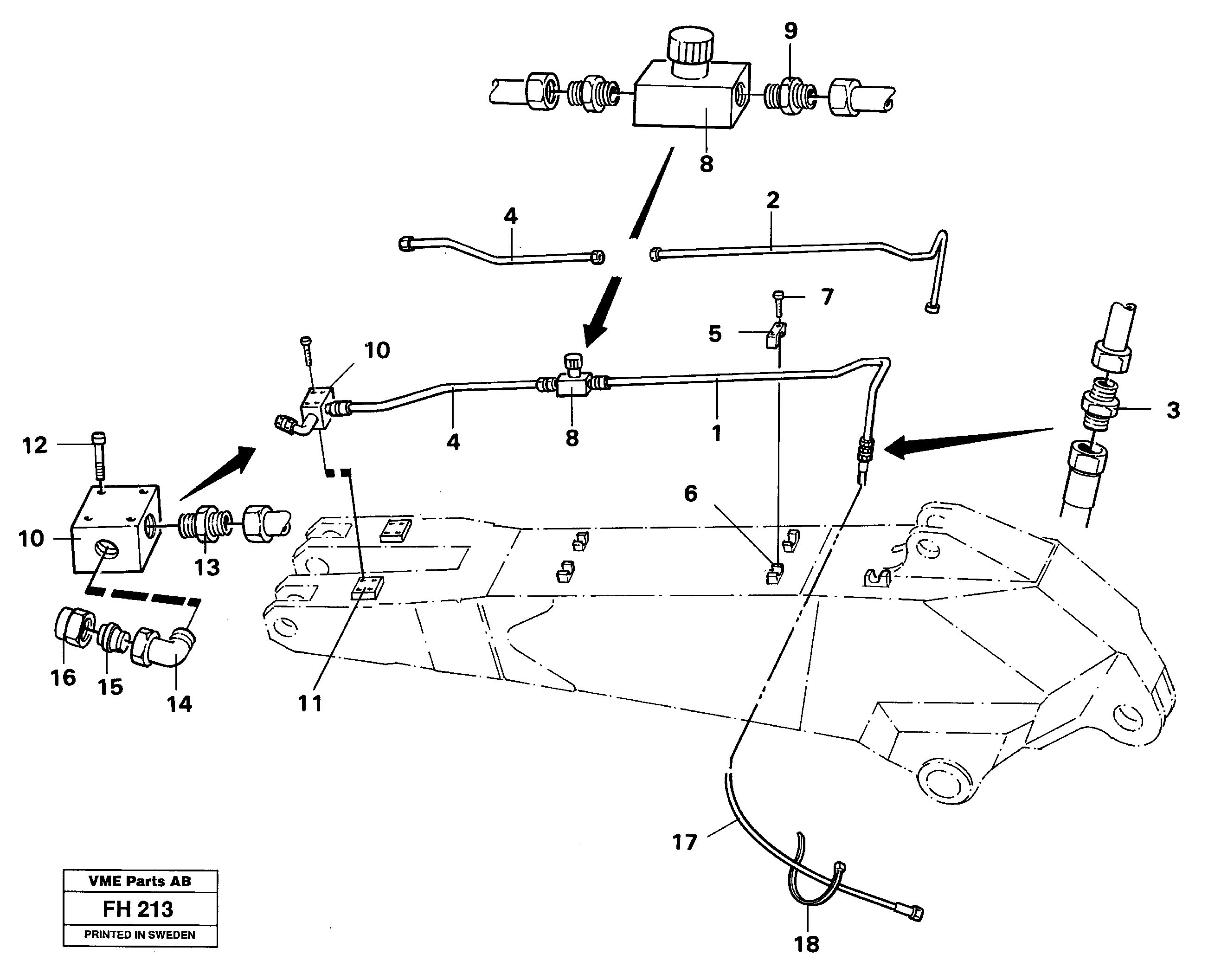 Slope Bucket, Equipm. Dipper arm  14254093  14254094 — volvo parts diagram