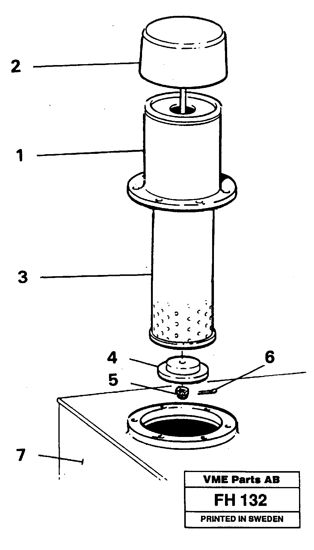 Air filter retainer — volvo parts diagram
