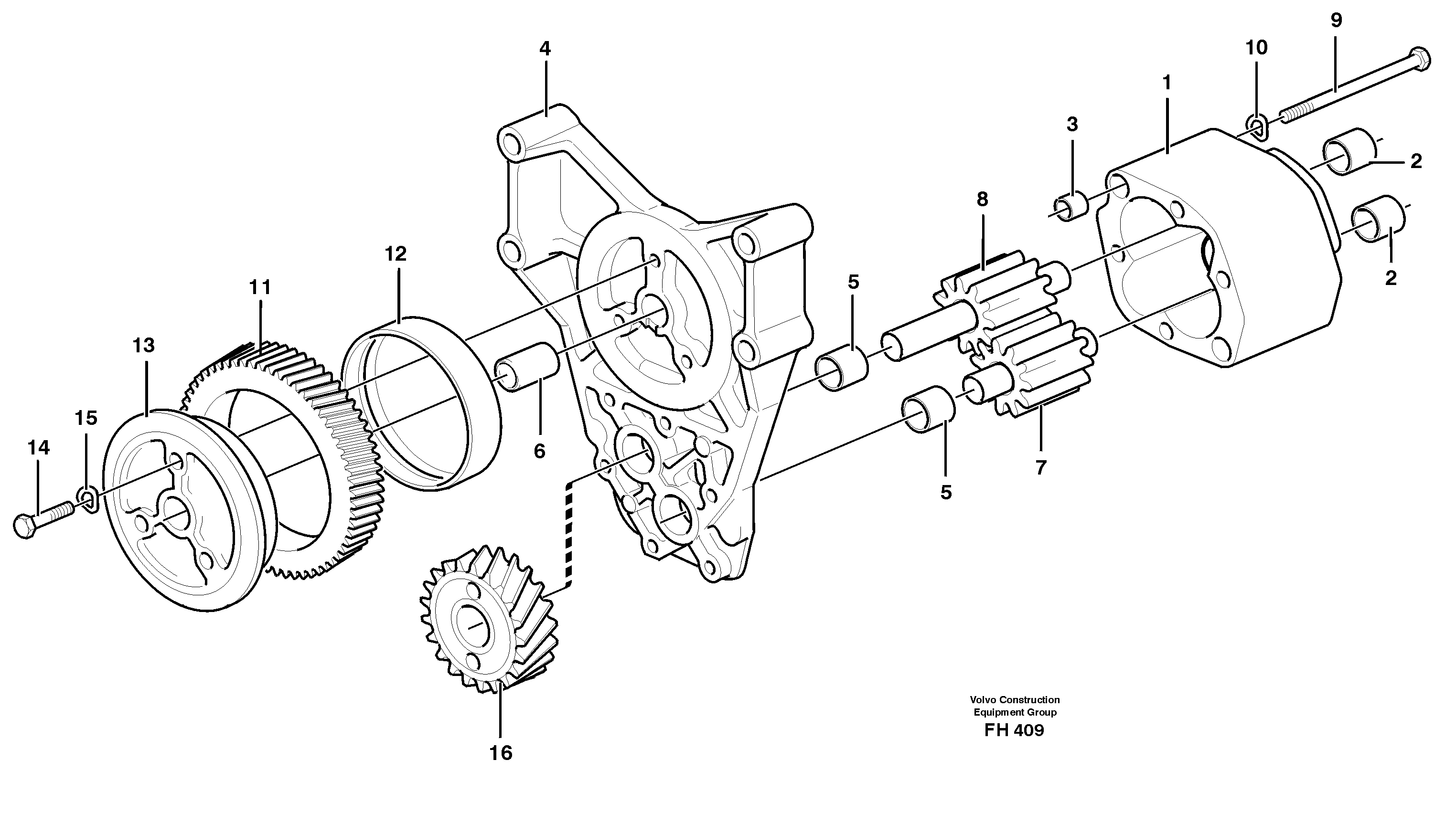 Oil pump  TD71ACE — volvo parts diagram