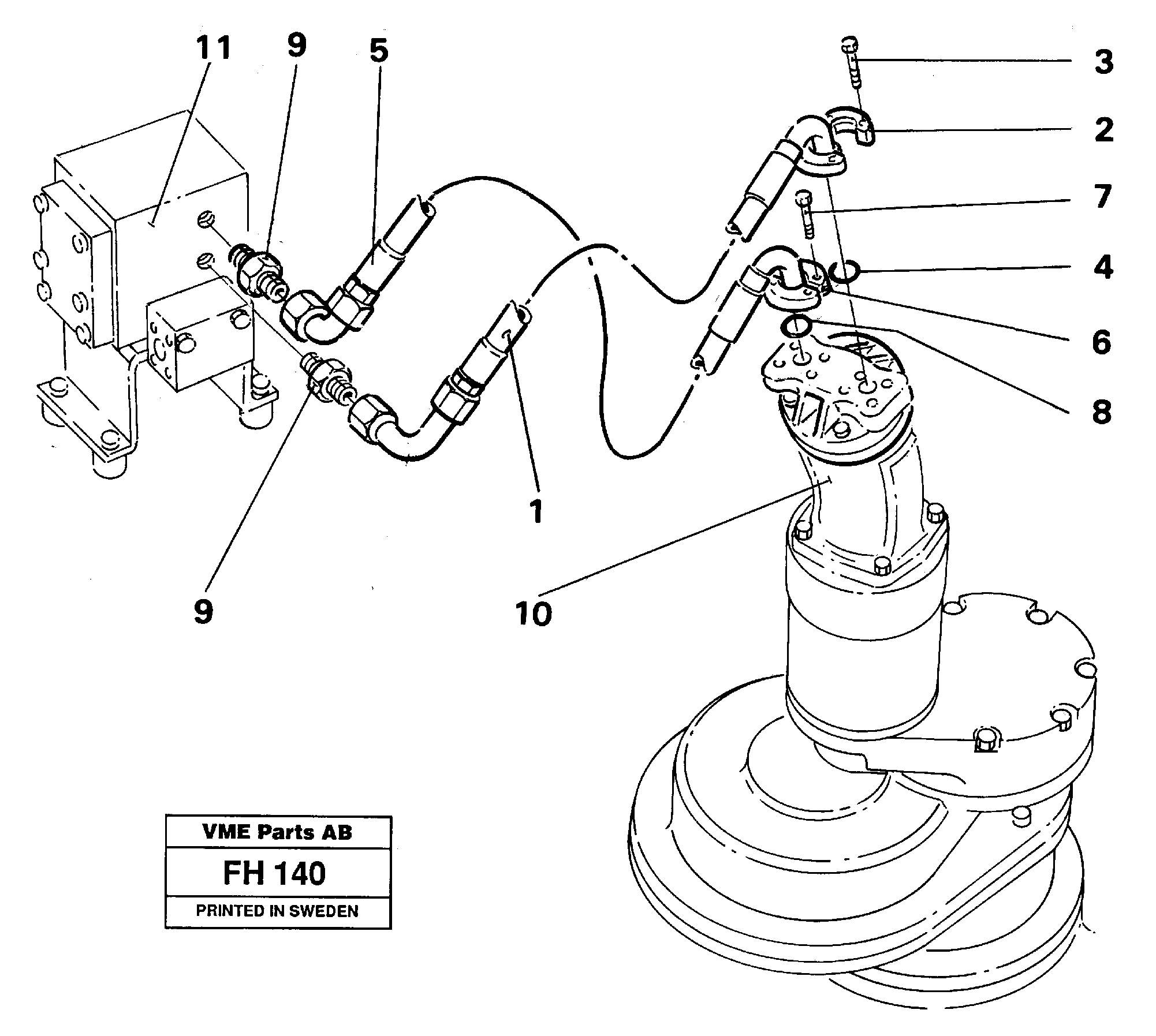 Hydraulic system, Slewing — volvo parts diagram