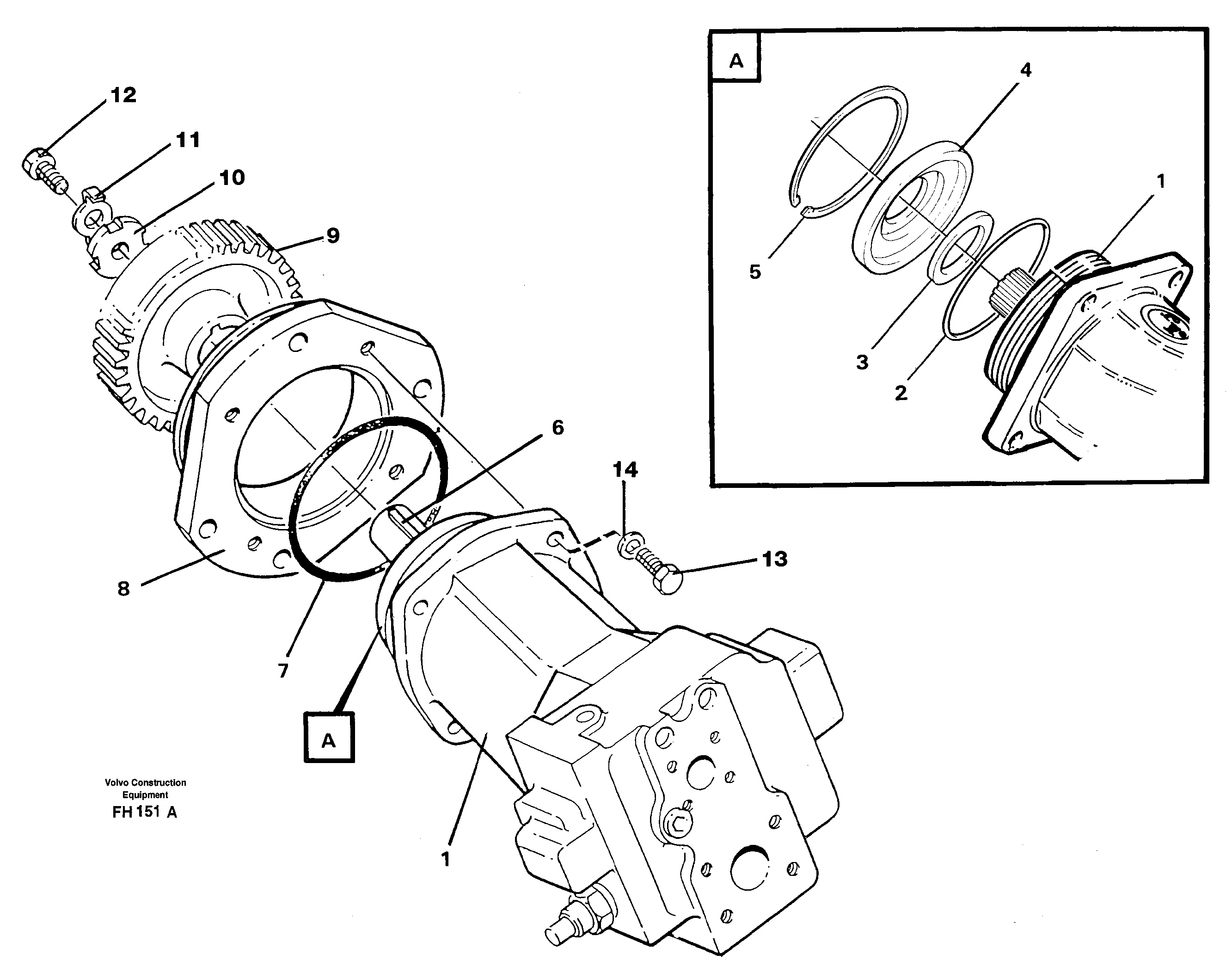 Hydraulic pump  P1-P2-P3 — volvo parts diagram