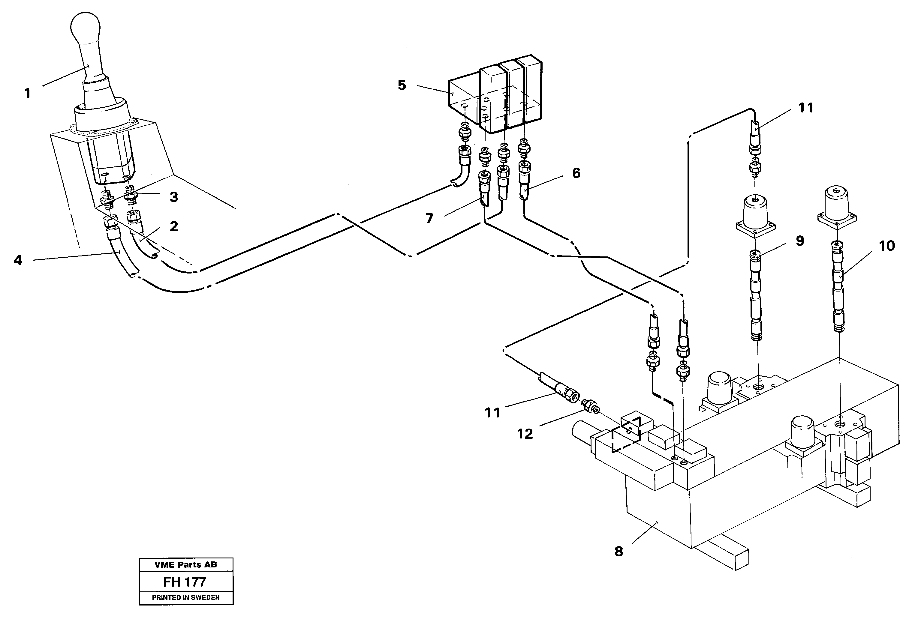 End position dampening, Base machine, Handling equipement — volvo parts diagram