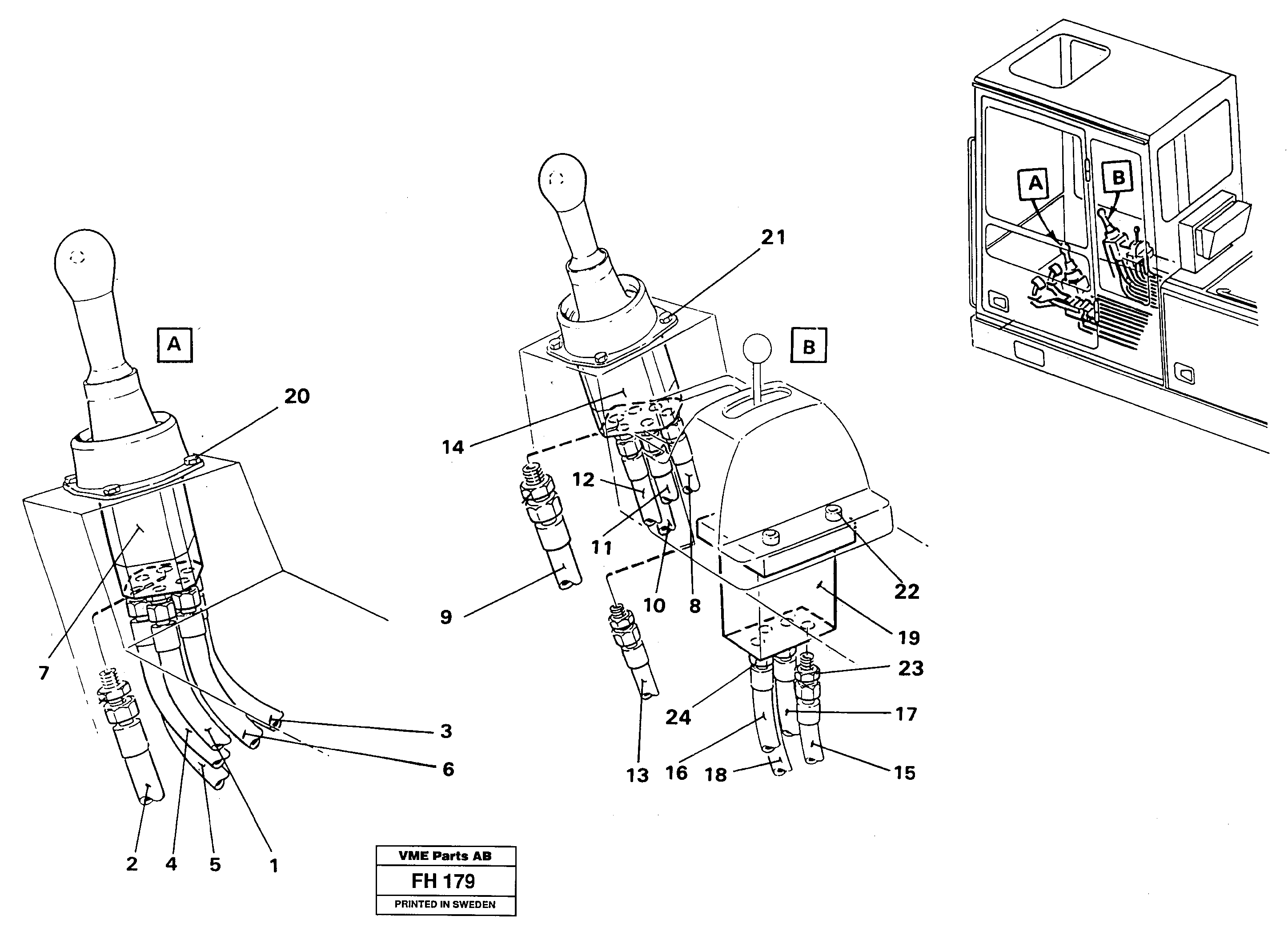 Control lever — volvo parts diagram