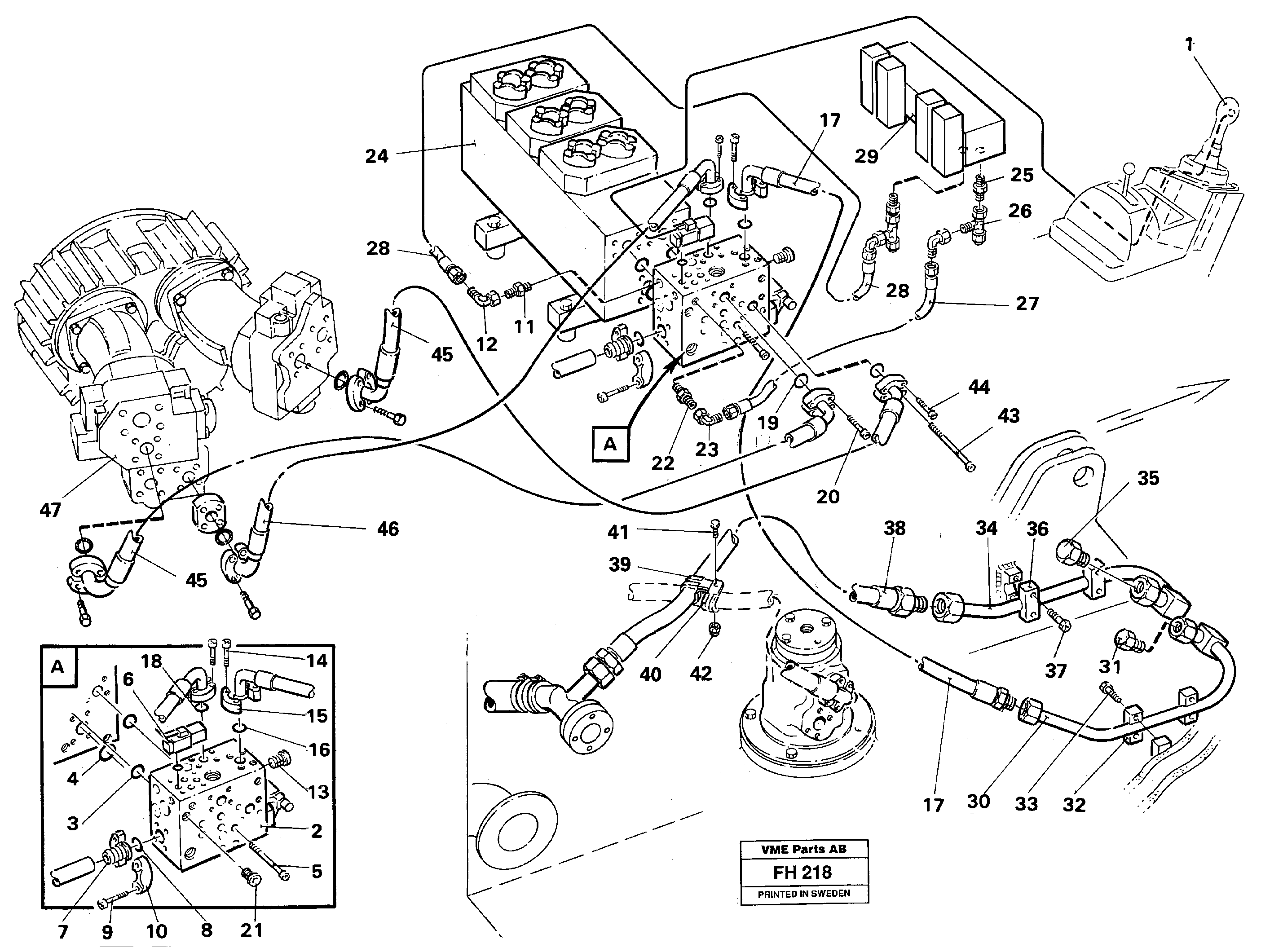 Hammer.base machine 1 pump  14254305 — volvo parts diagram