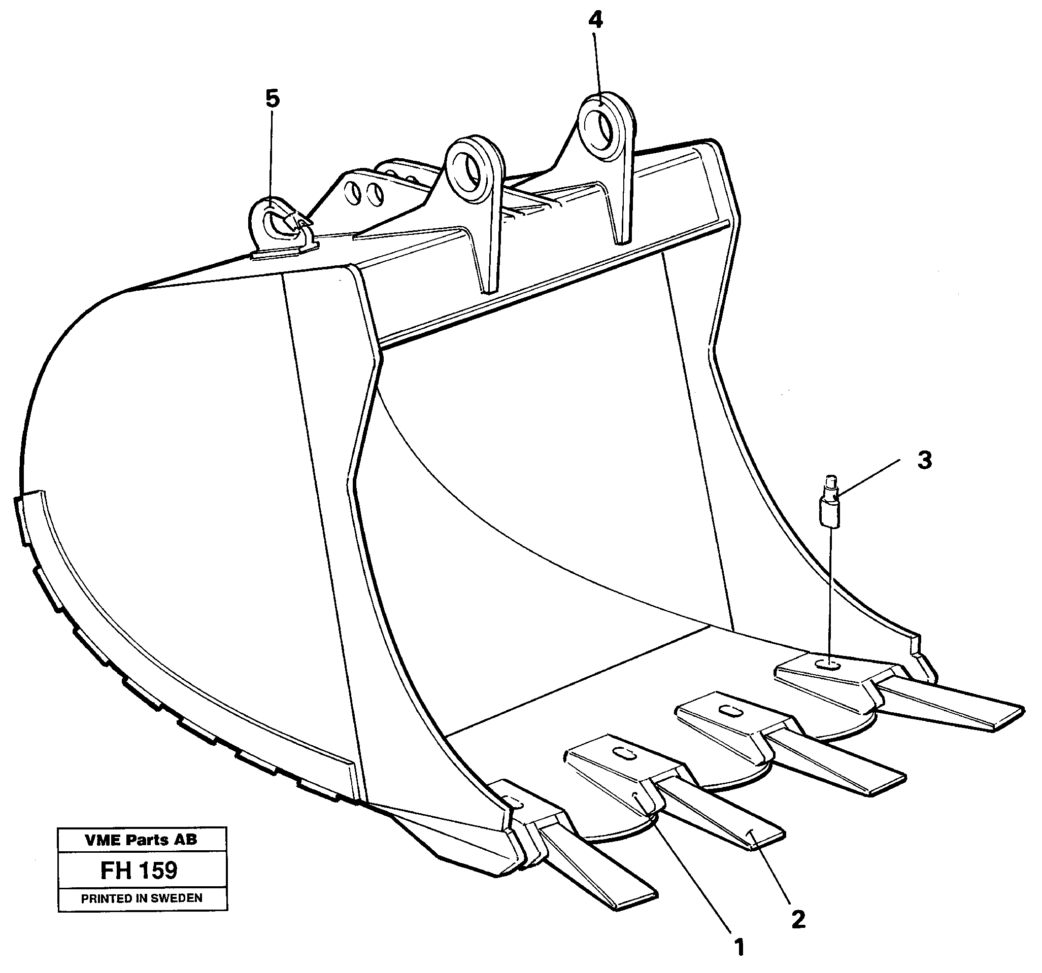 Buckets, direct fitting  14254595  14254597 — volvo parts diagram
