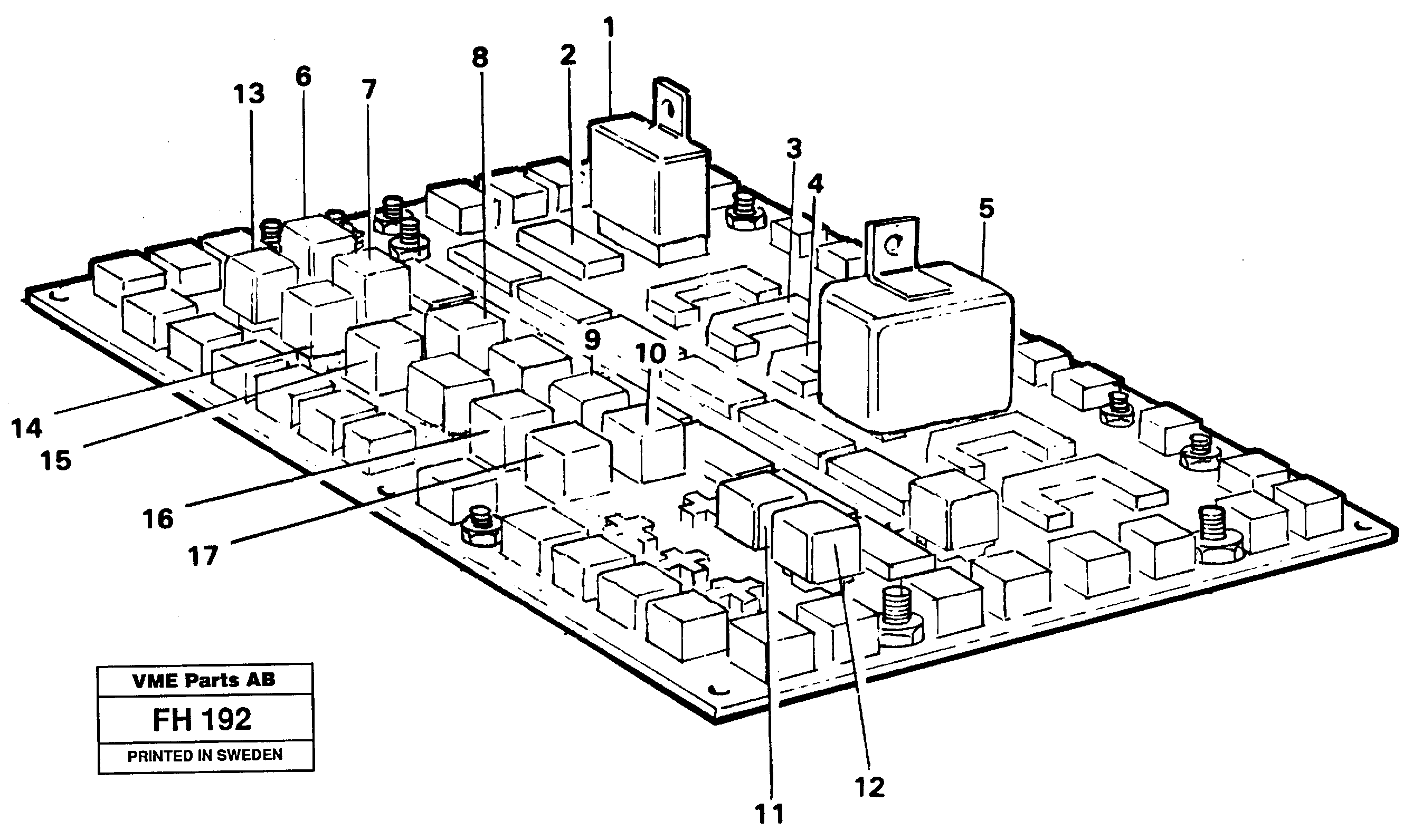 Electrical distribution unit, relay — volvo parts diagram