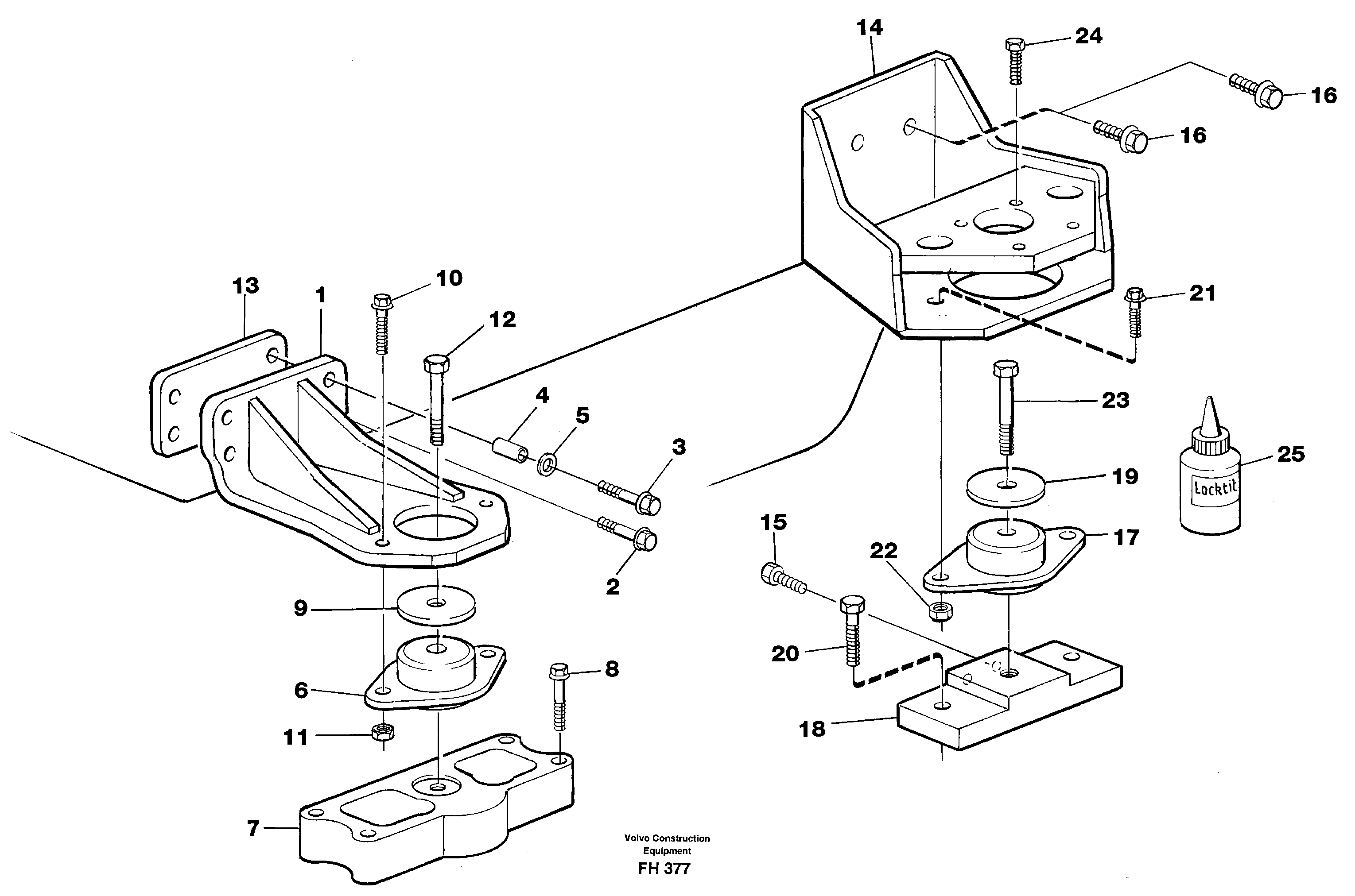 Engine mounting  SER NO 5095- — volvo parts diagram