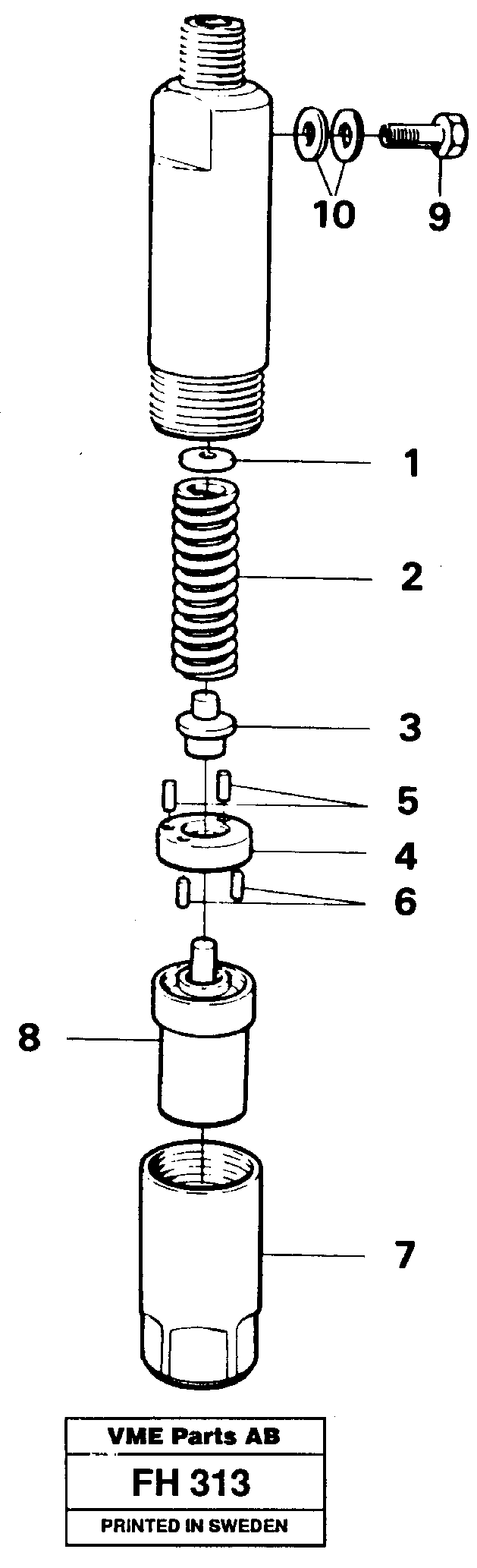 Injector — volvo parts diagram