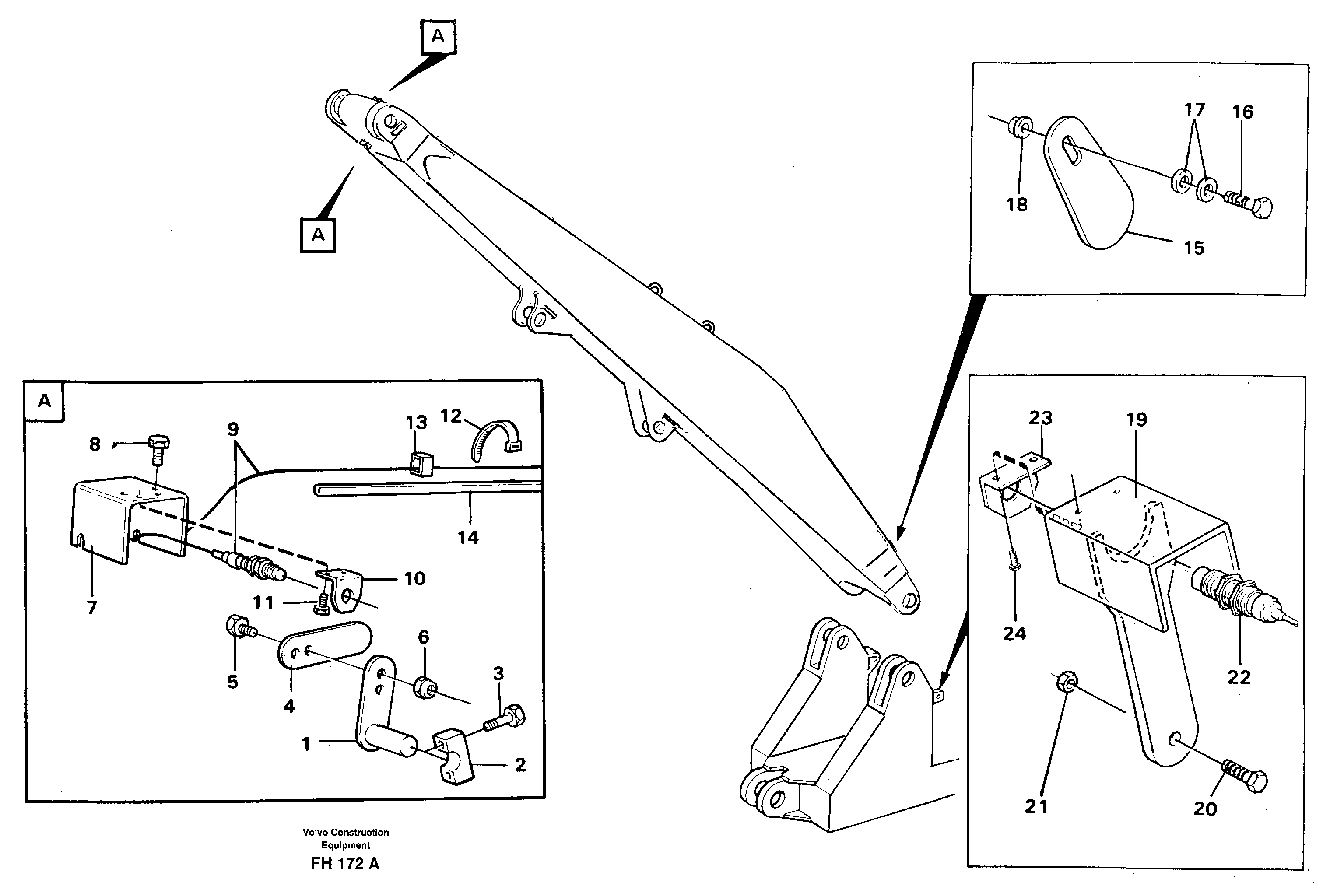 Electric installation on boom, handling equipment — volvo parts diagram