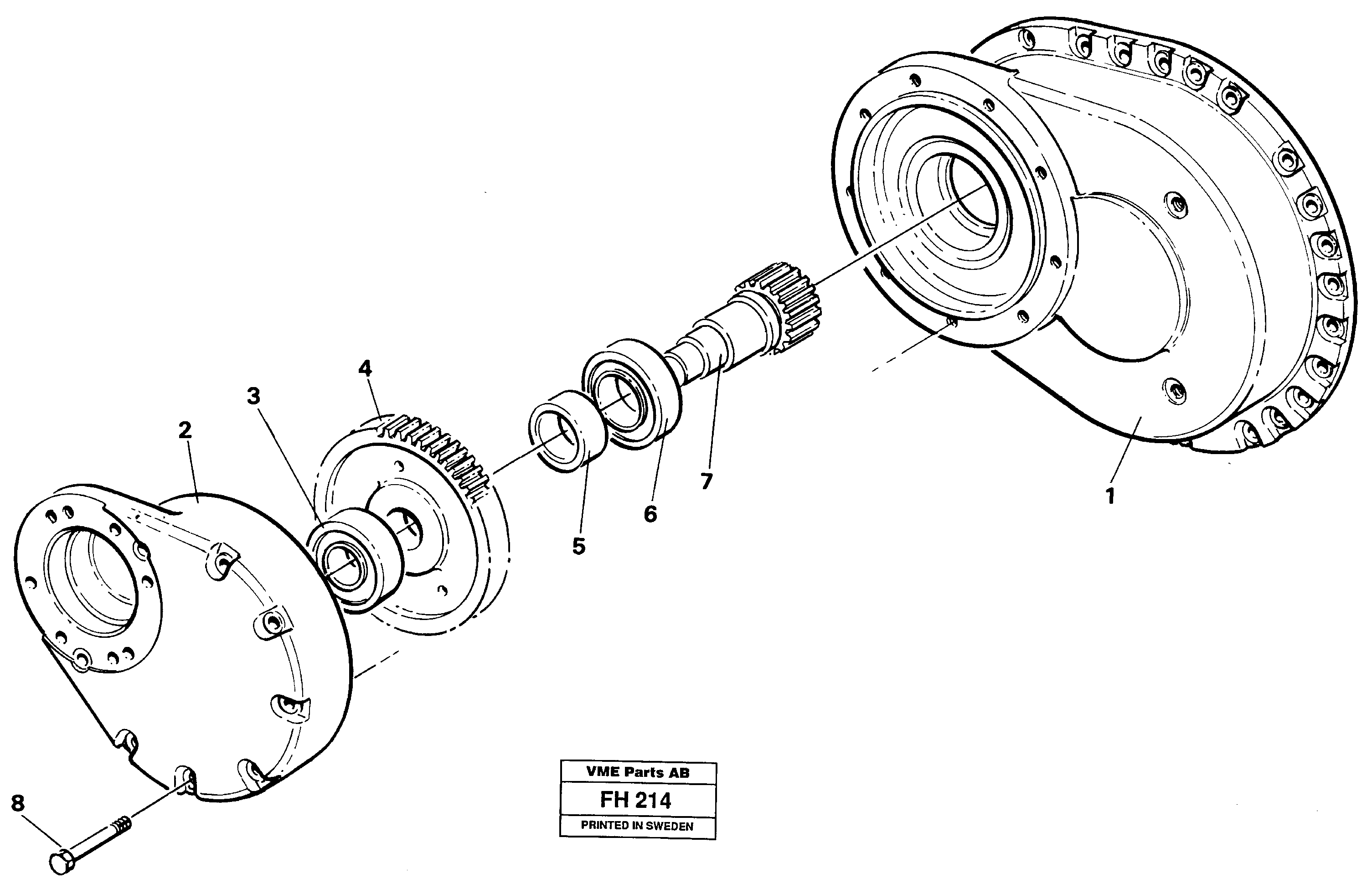 Track gear boxes  SER NO 4371-4900 — volvo parts diagram