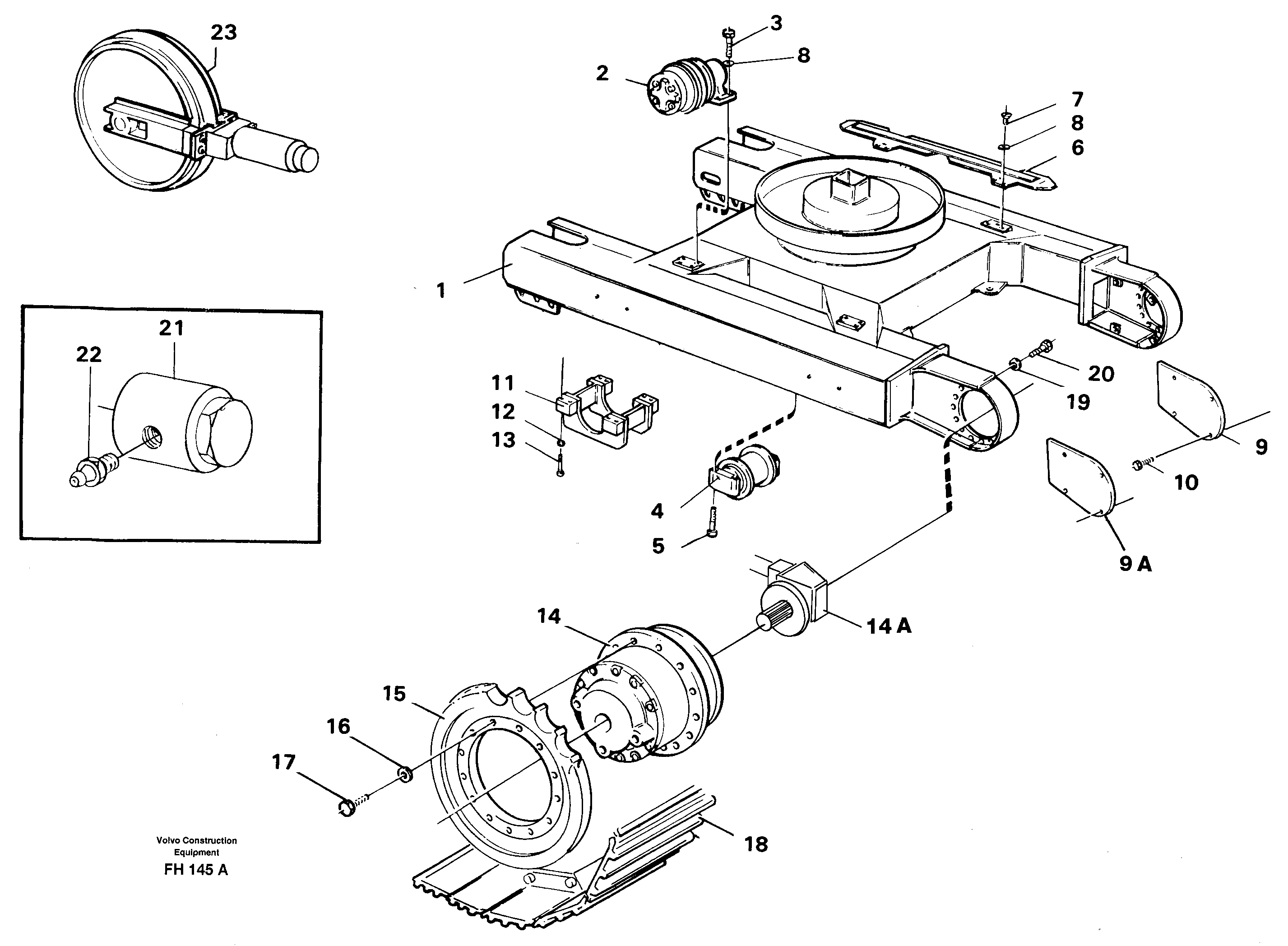 Components of undercarriage  SER NO 4901- — volvo parts diagram
