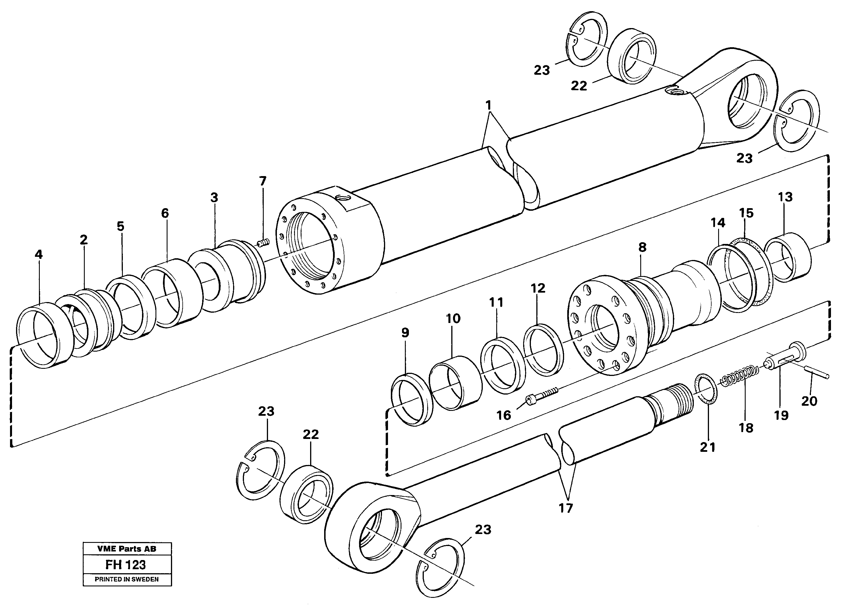 Bucket cylinder — volvo parts diagram