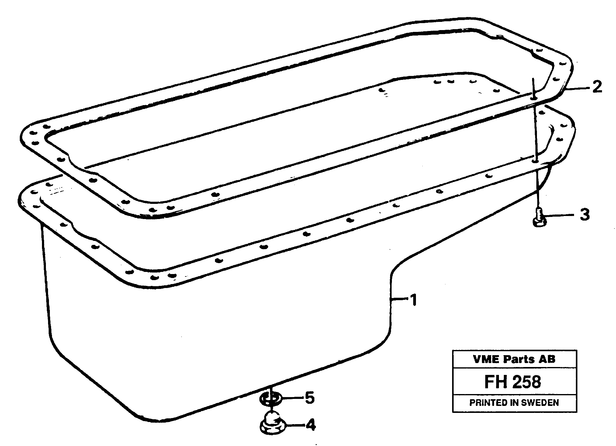 Oil sump — volvo parts diagram