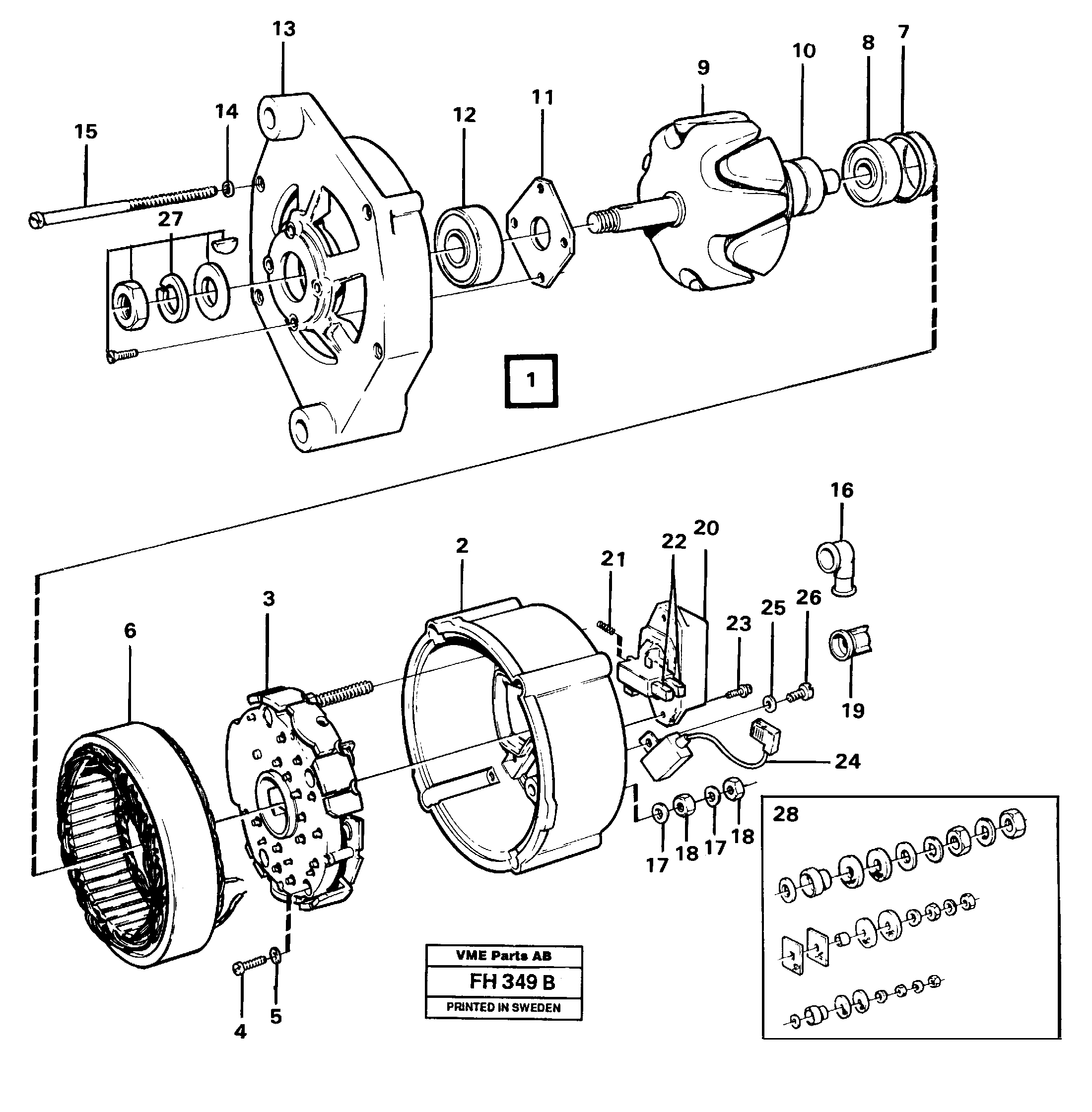 Alternator — volvo parts diagram