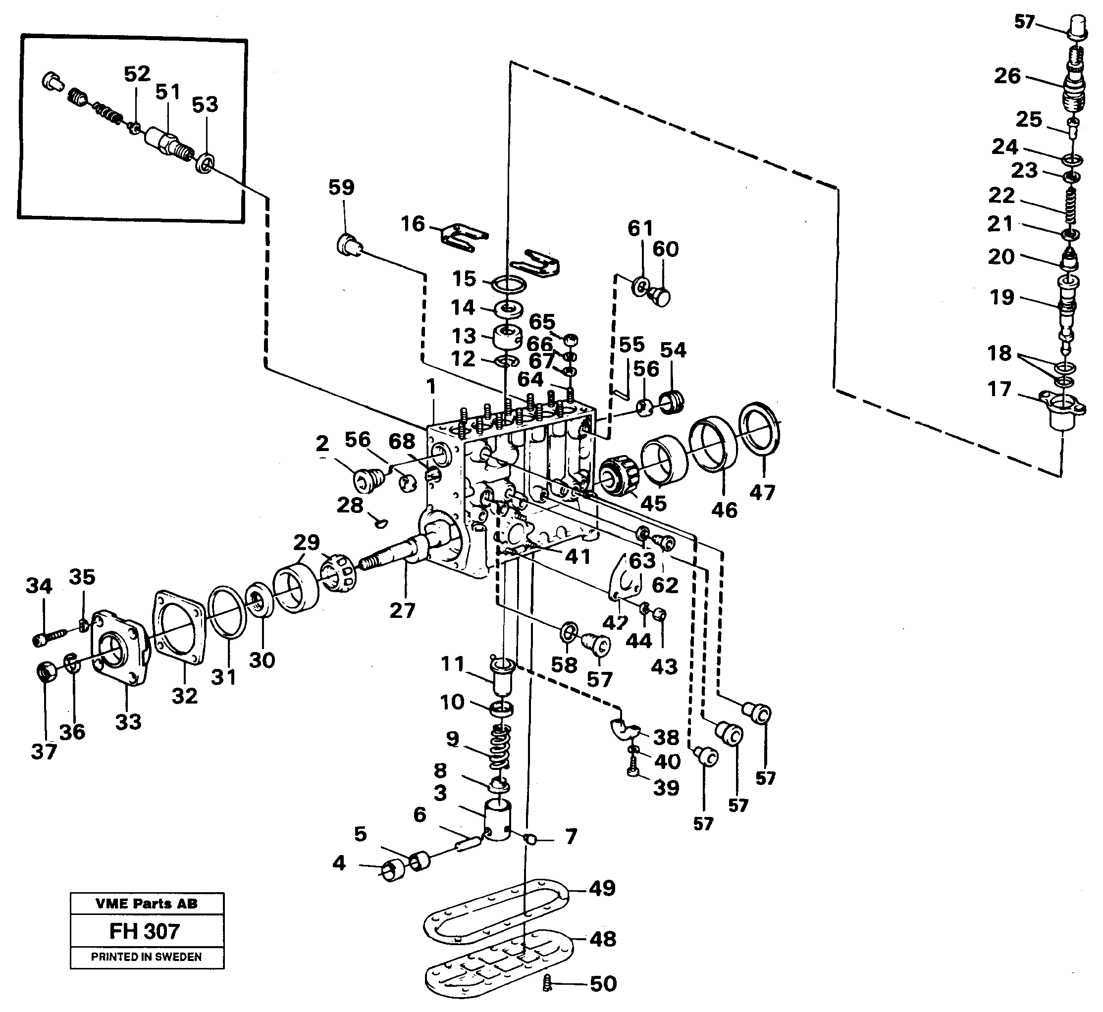 Injection pump — volvo parts diagram