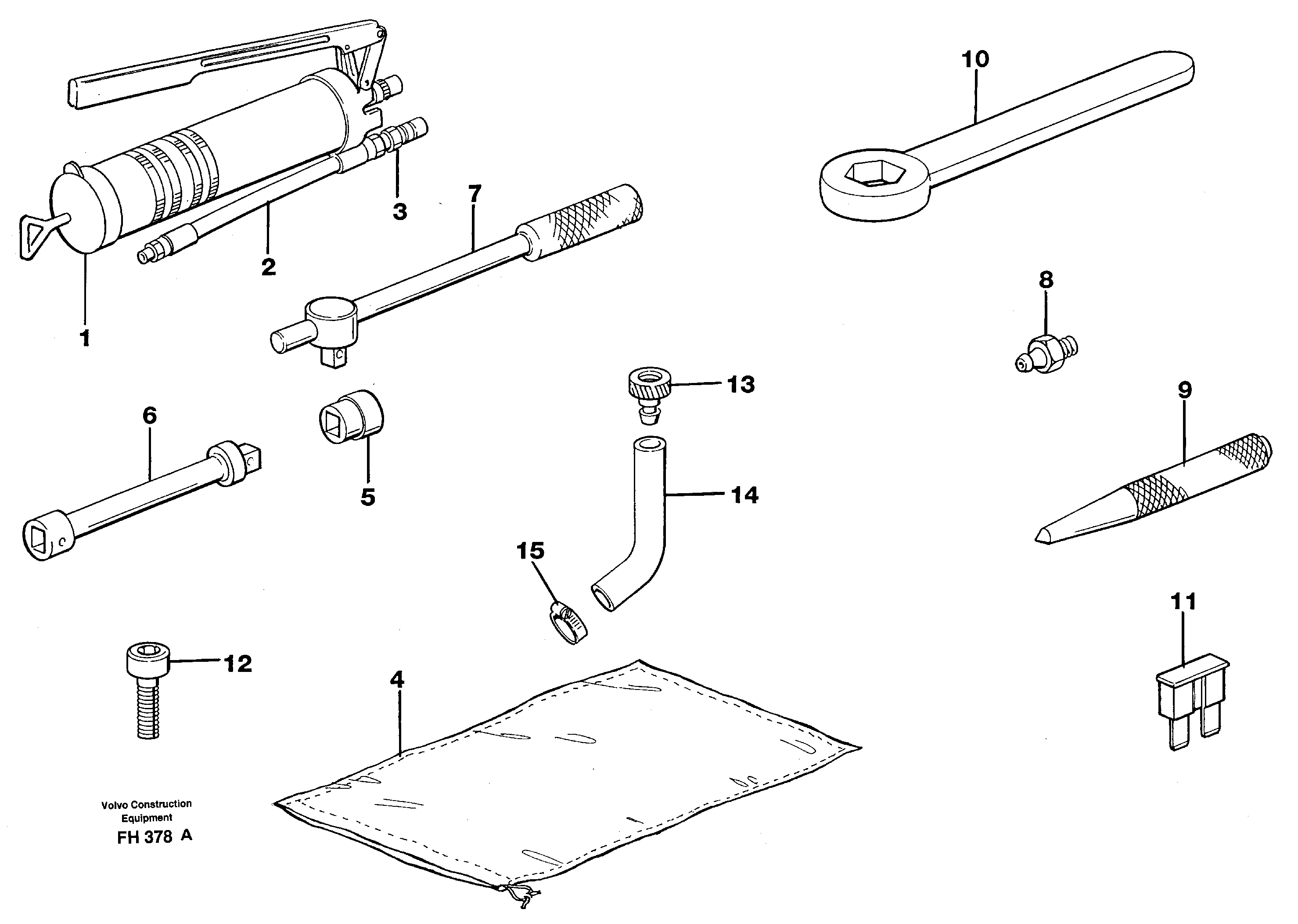 Tools for daily maintenance — volvo parts diagram