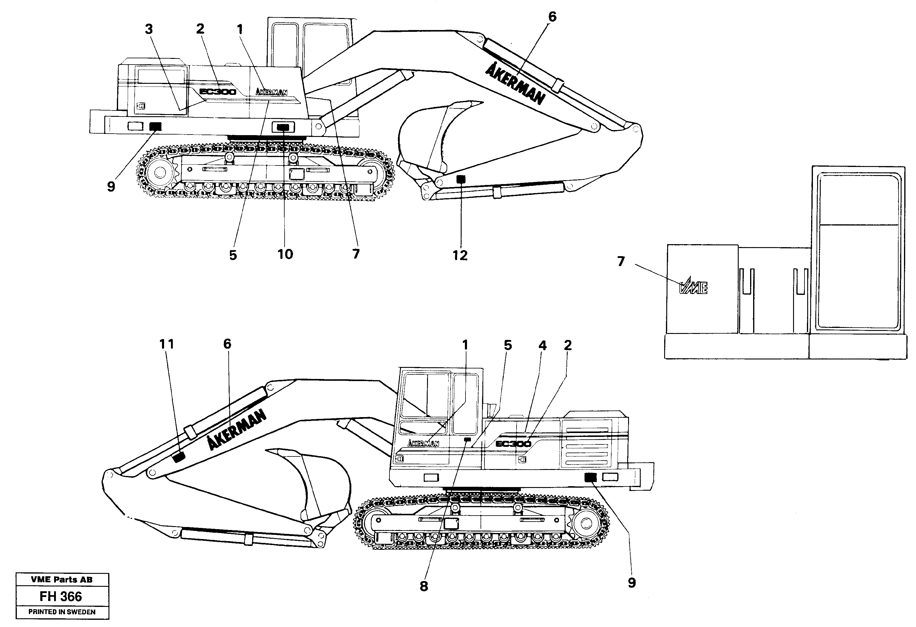 Sign plates and transfer  SER NO.4371-4775 — volvo parts diagram
