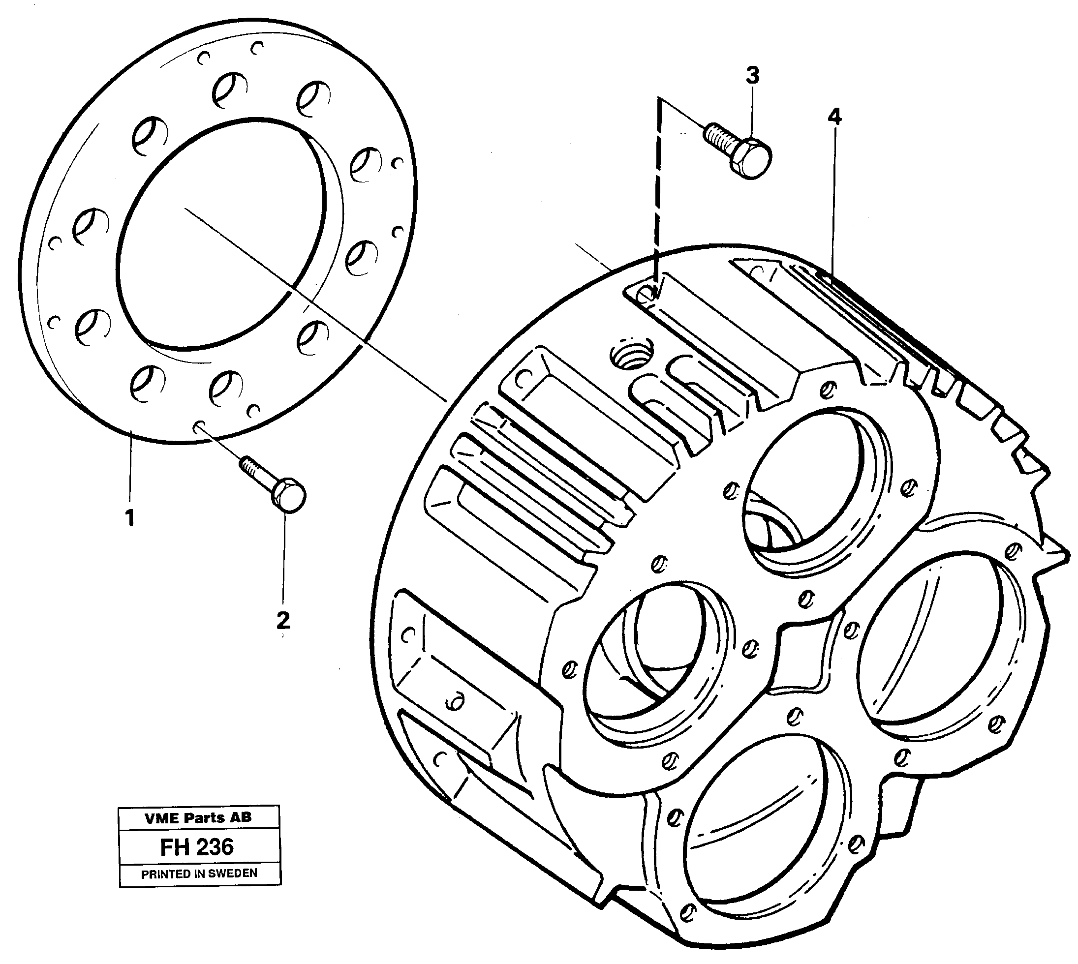 Assembly pump gear box — volvo parts diagram