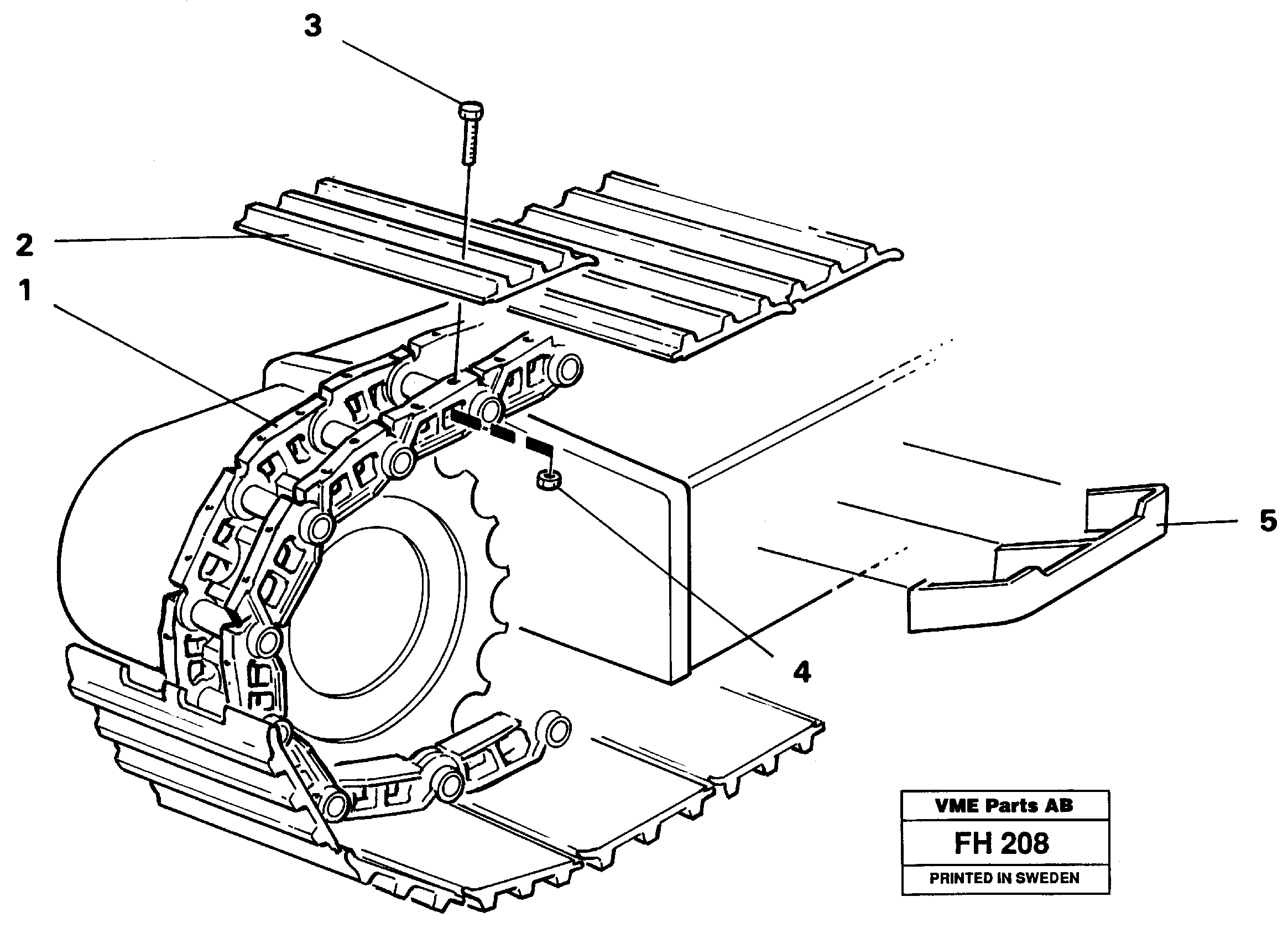 Crawler track  SER NO 4371-4900 — volvo parts diagram