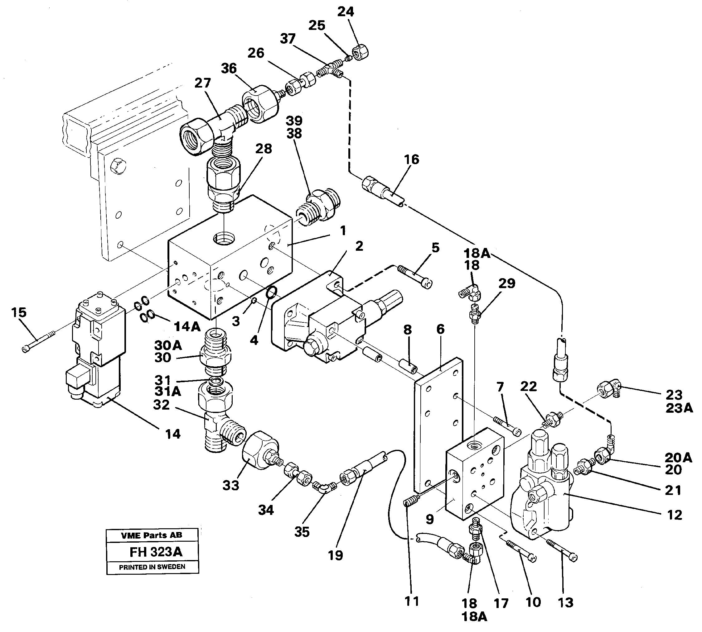 Valve,crawlerbrake  14263259 — volvo parts diagram