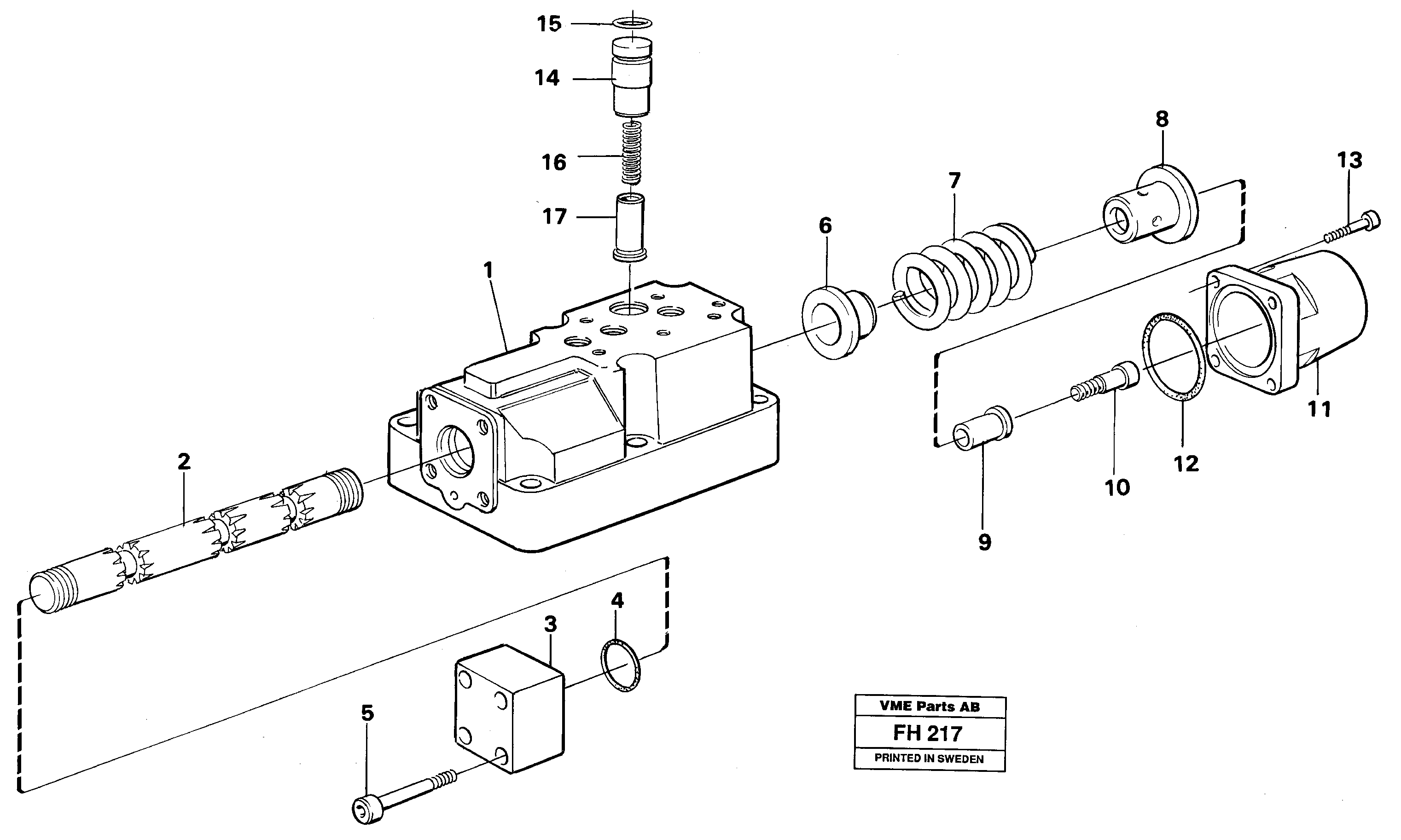 Four-way valve — volvo parts diagram