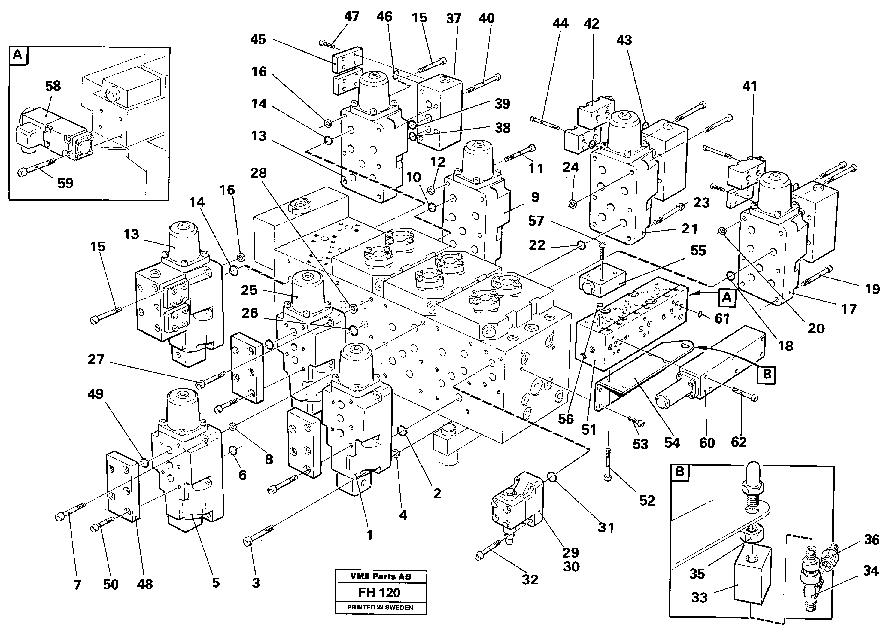 Main valve assembly, valves — volvo parts diagram