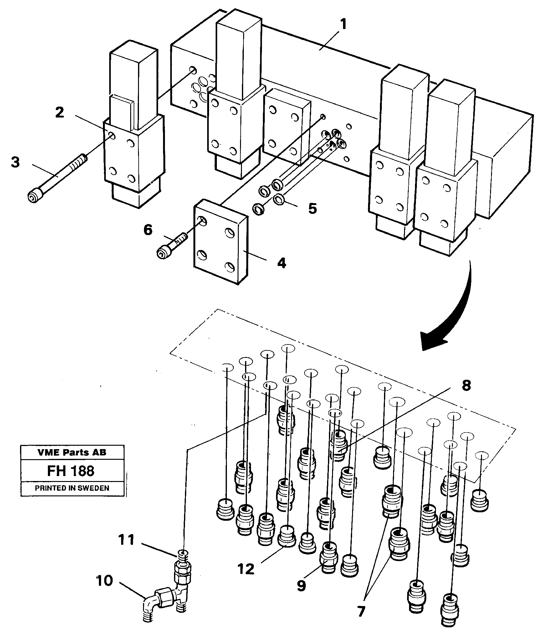 Stop control block — volvo parts diagram