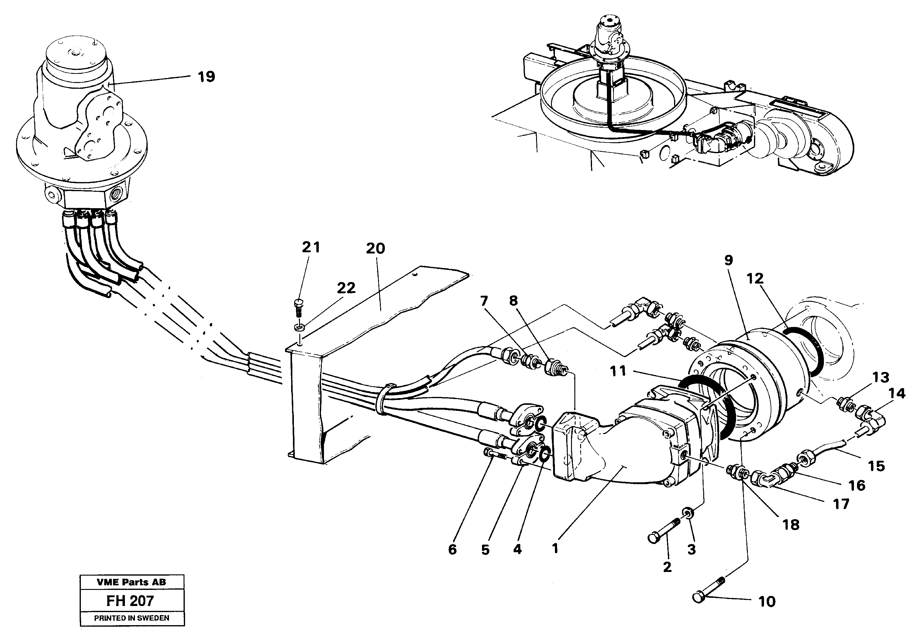 Hydraulic system, transport motor  SER NO 4371-4900 — volvo parts diagram