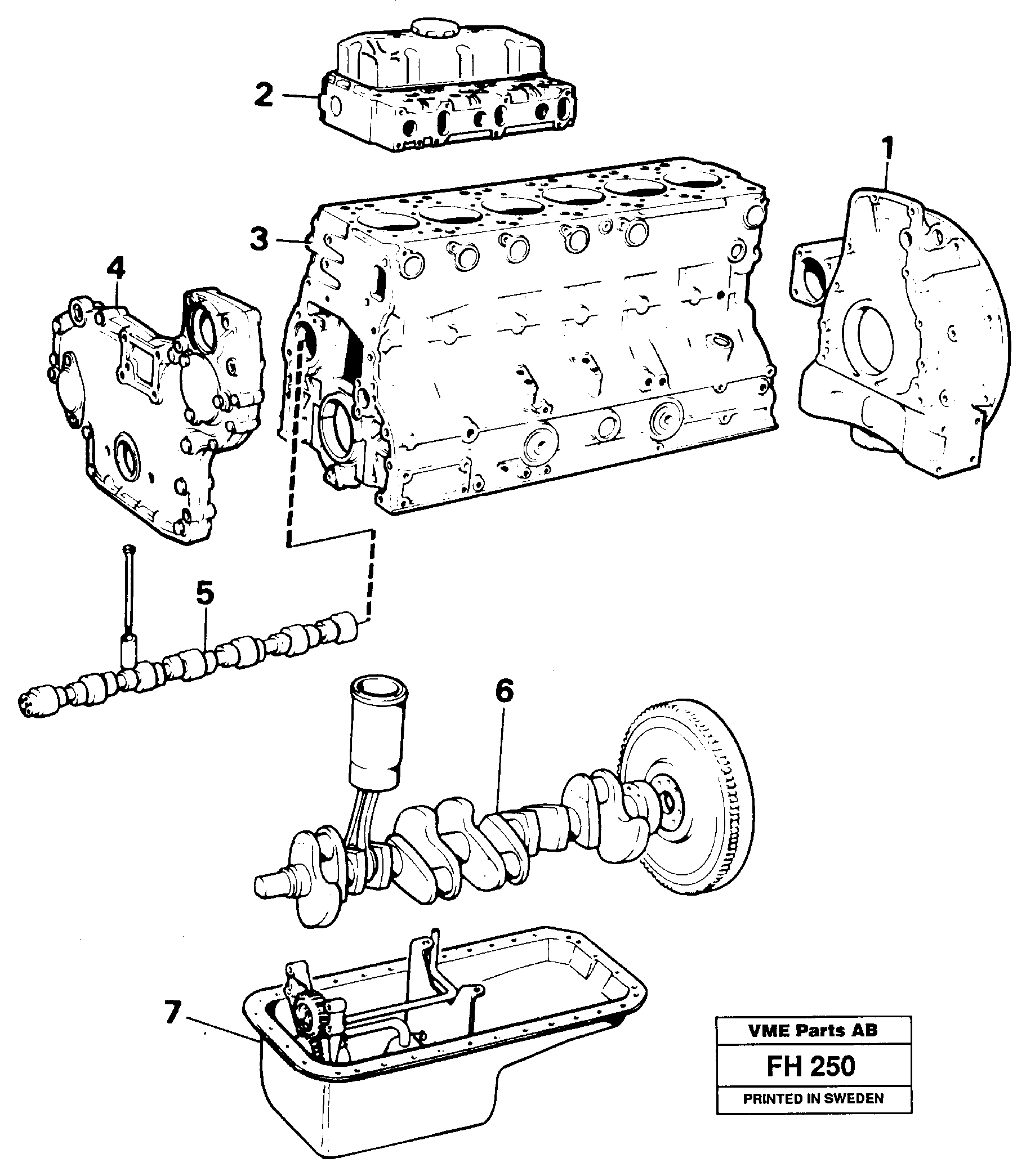 Engine  TD 71 ACE, TD 71 GE — volvo parts diagram