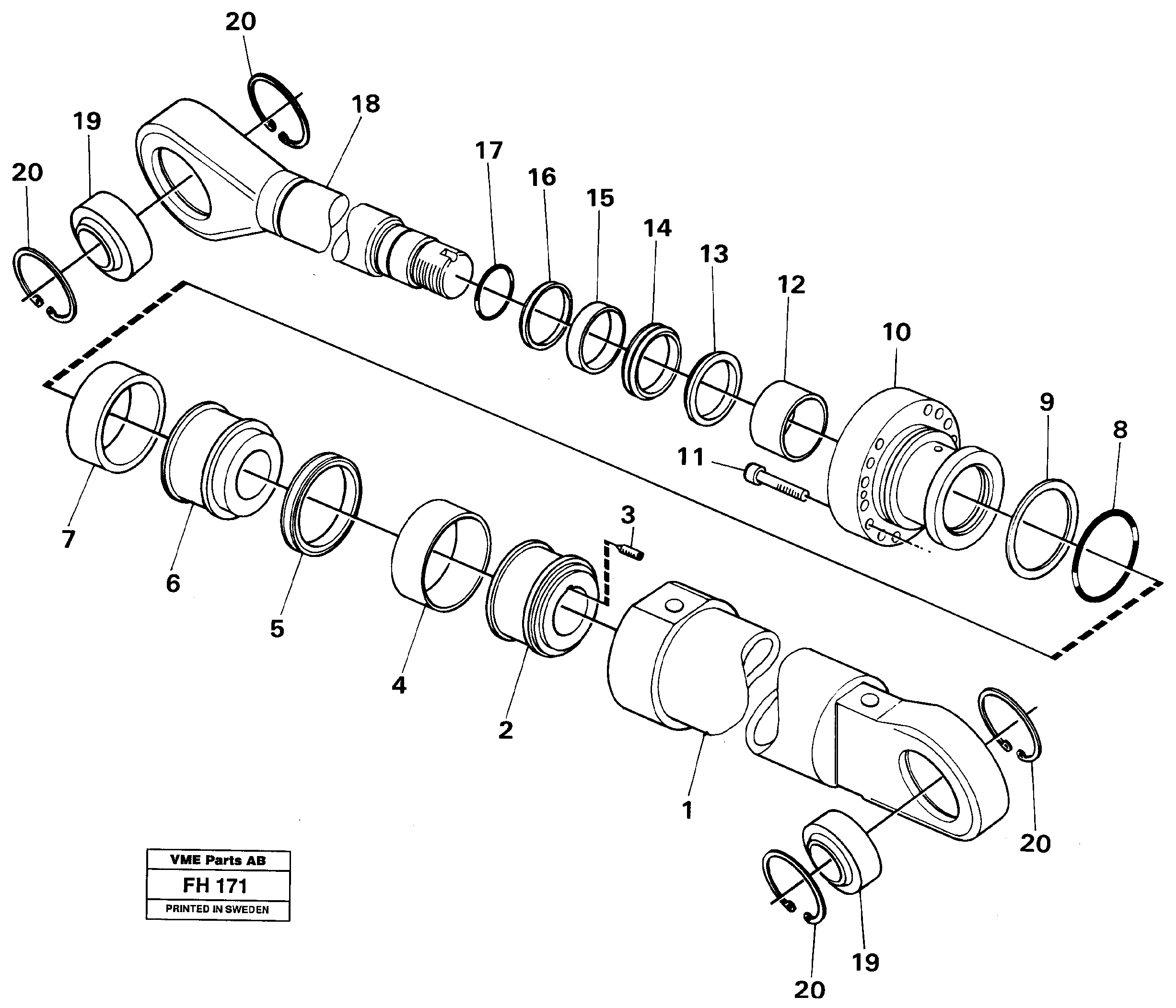 Dippercylinder, Handling unit  SER NO 4797- — volvo parts diagram