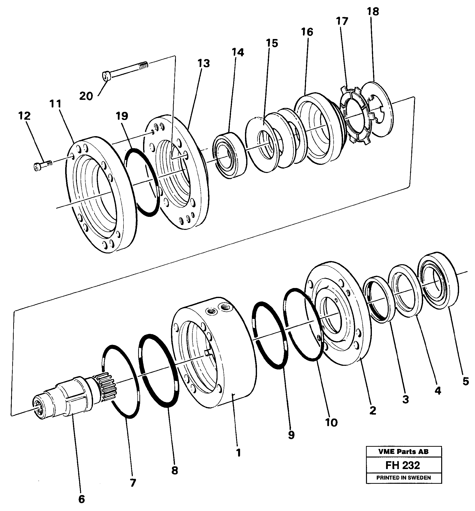 Travel brake — volvo parts diagram