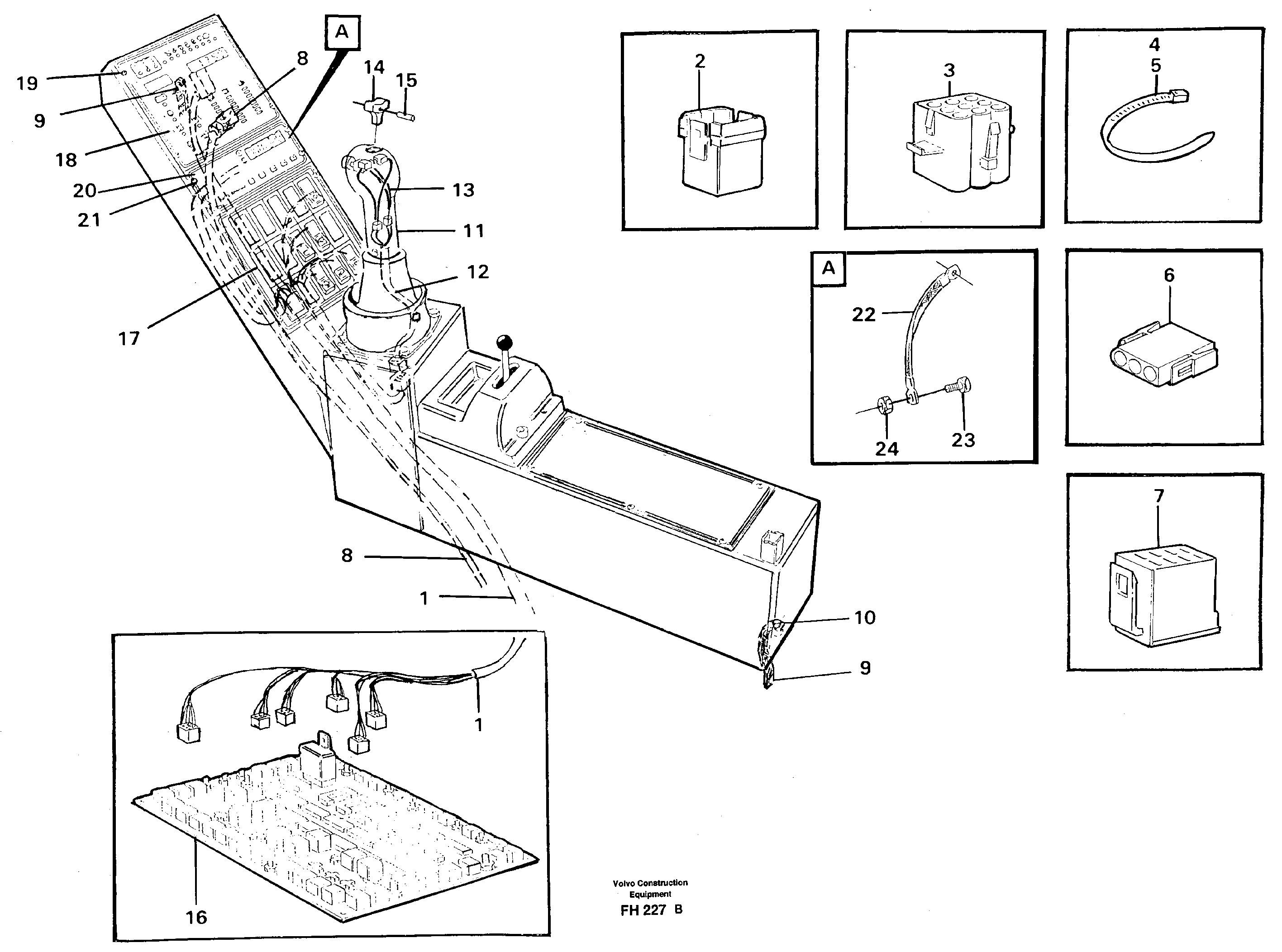 Cable harness, side panel, right — volvo parts diagram