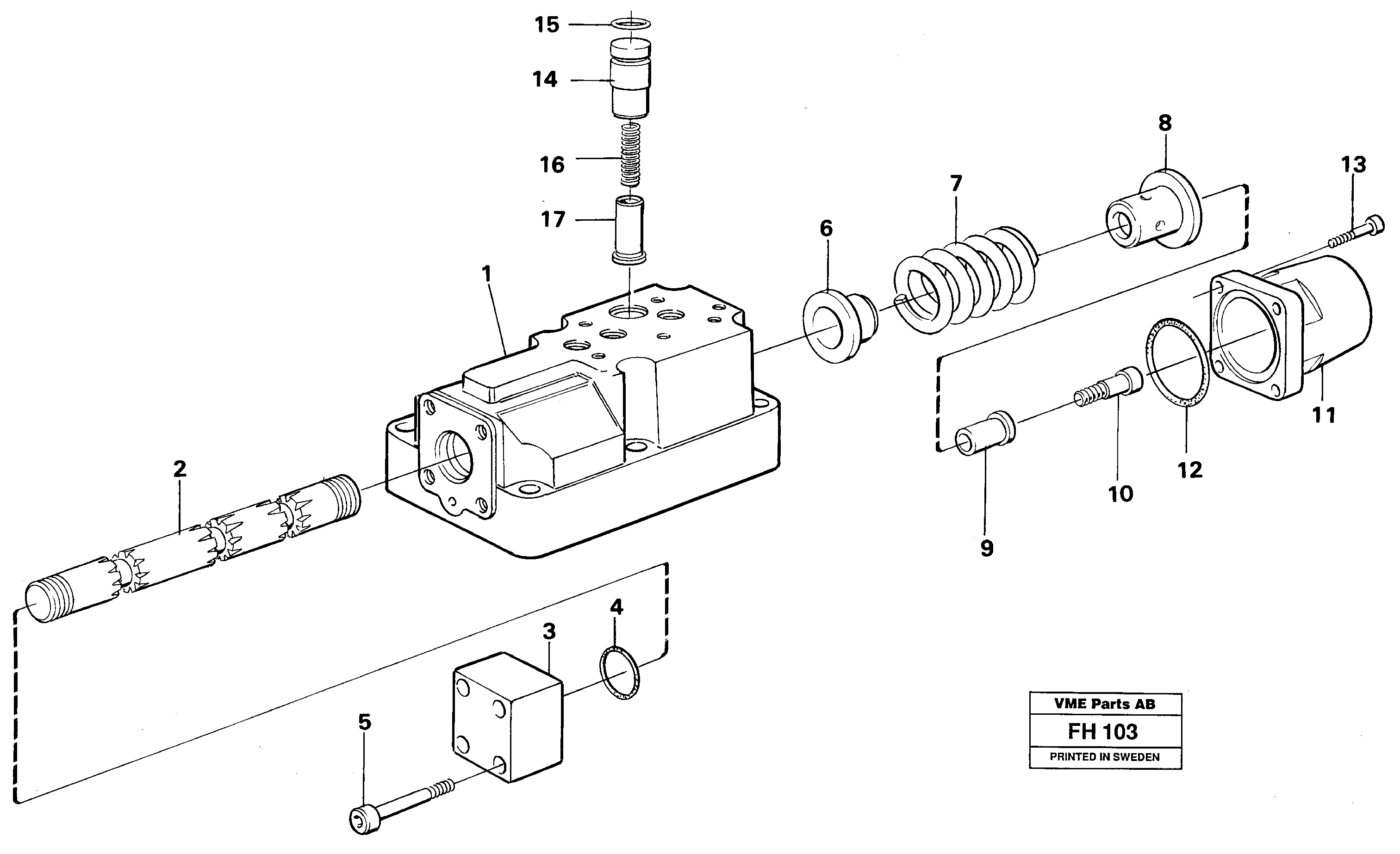 Four-way valve — volvo parts diagram
