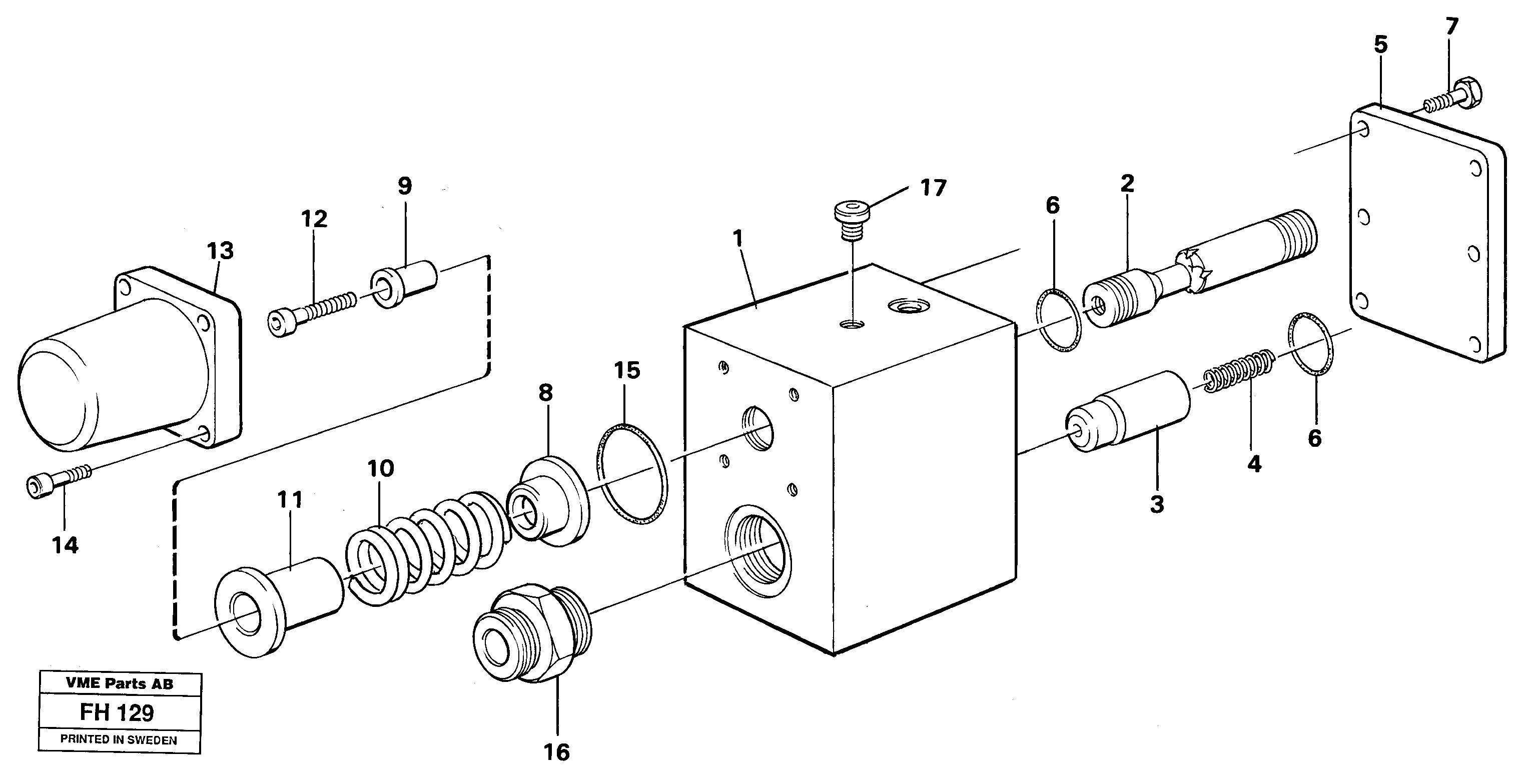 Overcenter valve — volvo parts diagram