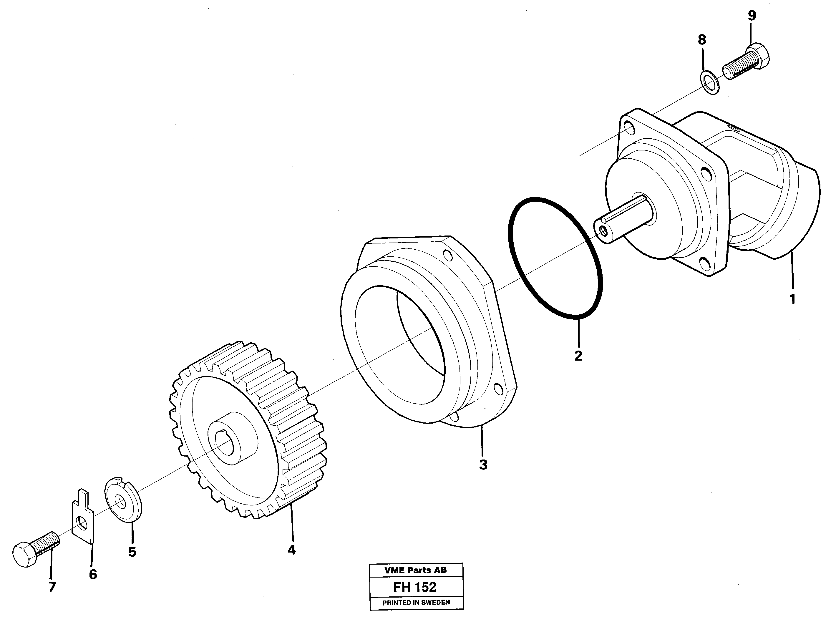 Hydraulic pump  Pump P4 — volvo parts diagram