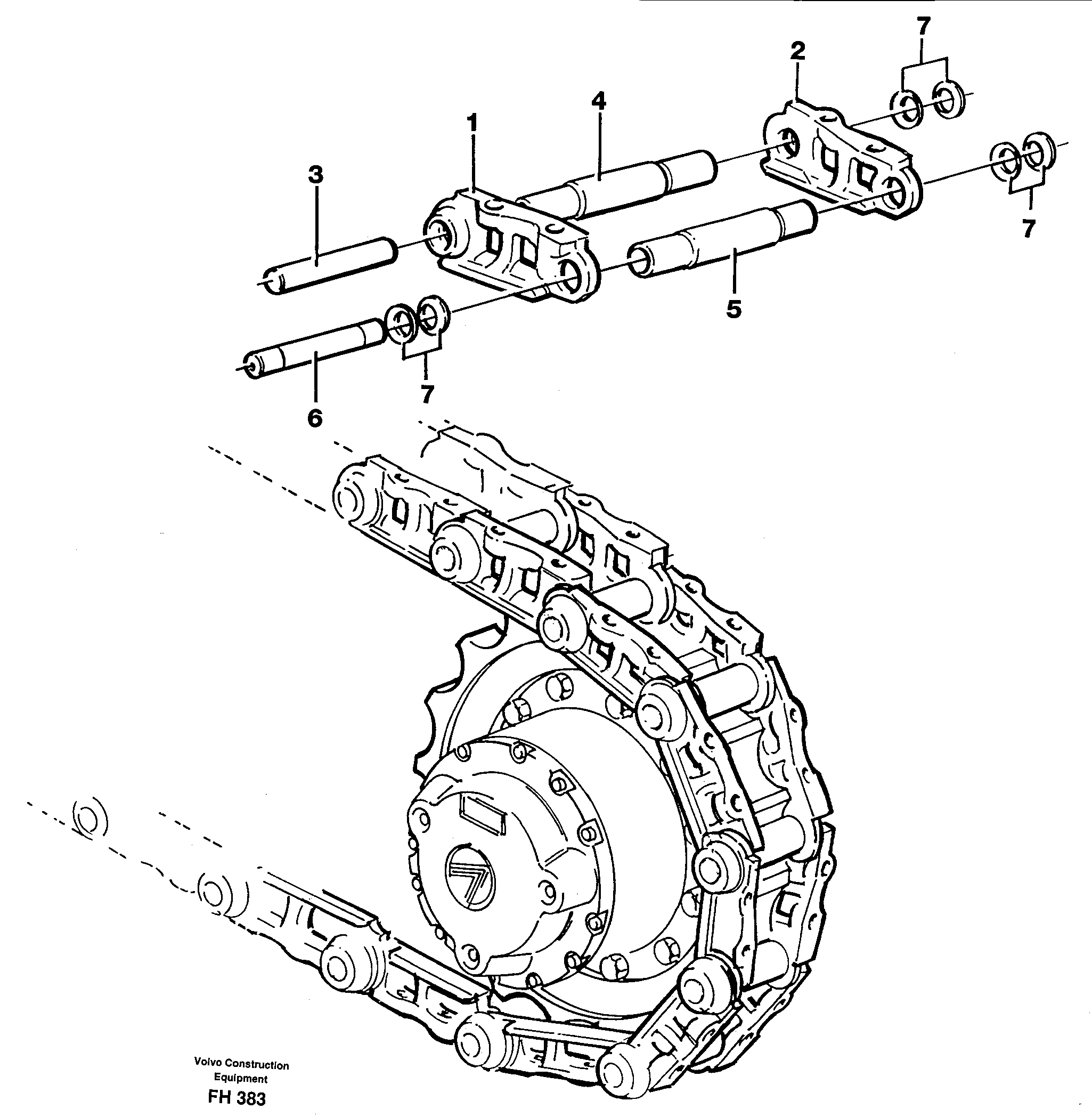 Track chain  SER NO 4901- — volvo parts diagram