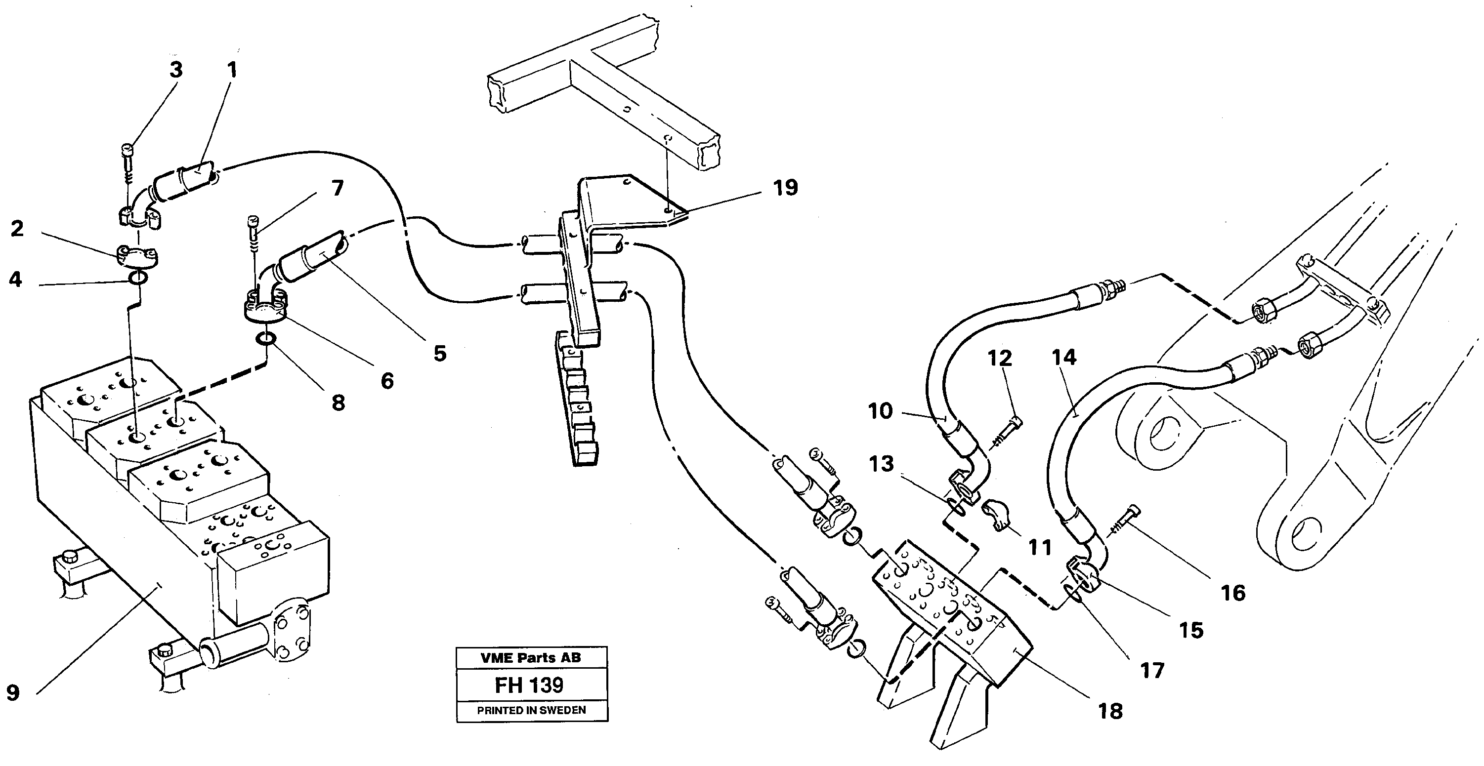 Hydraulic system, bucket — volvo parts diagram