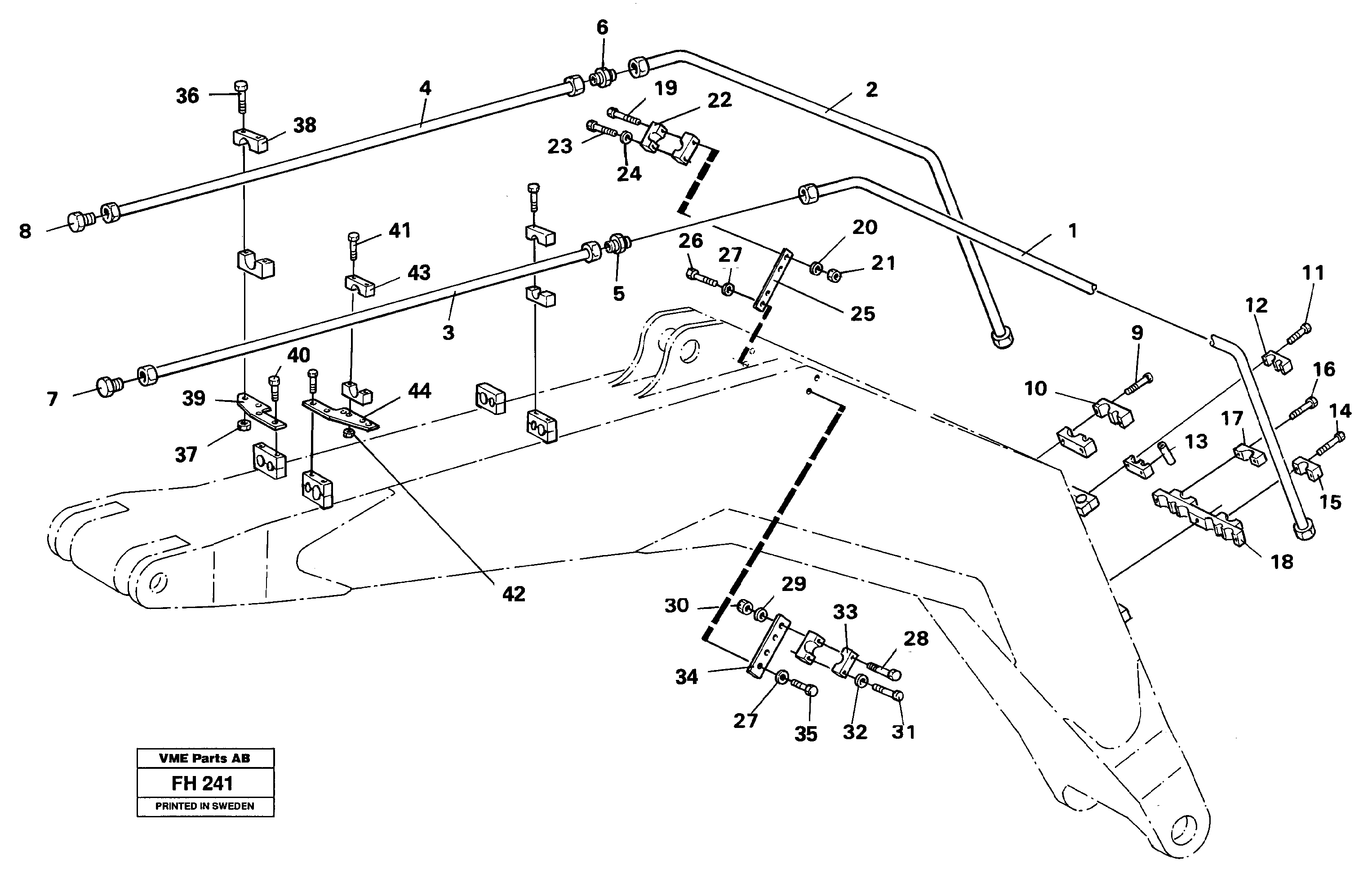 Hammer/shears Boom equipment  14259607 — volvo parts diagram