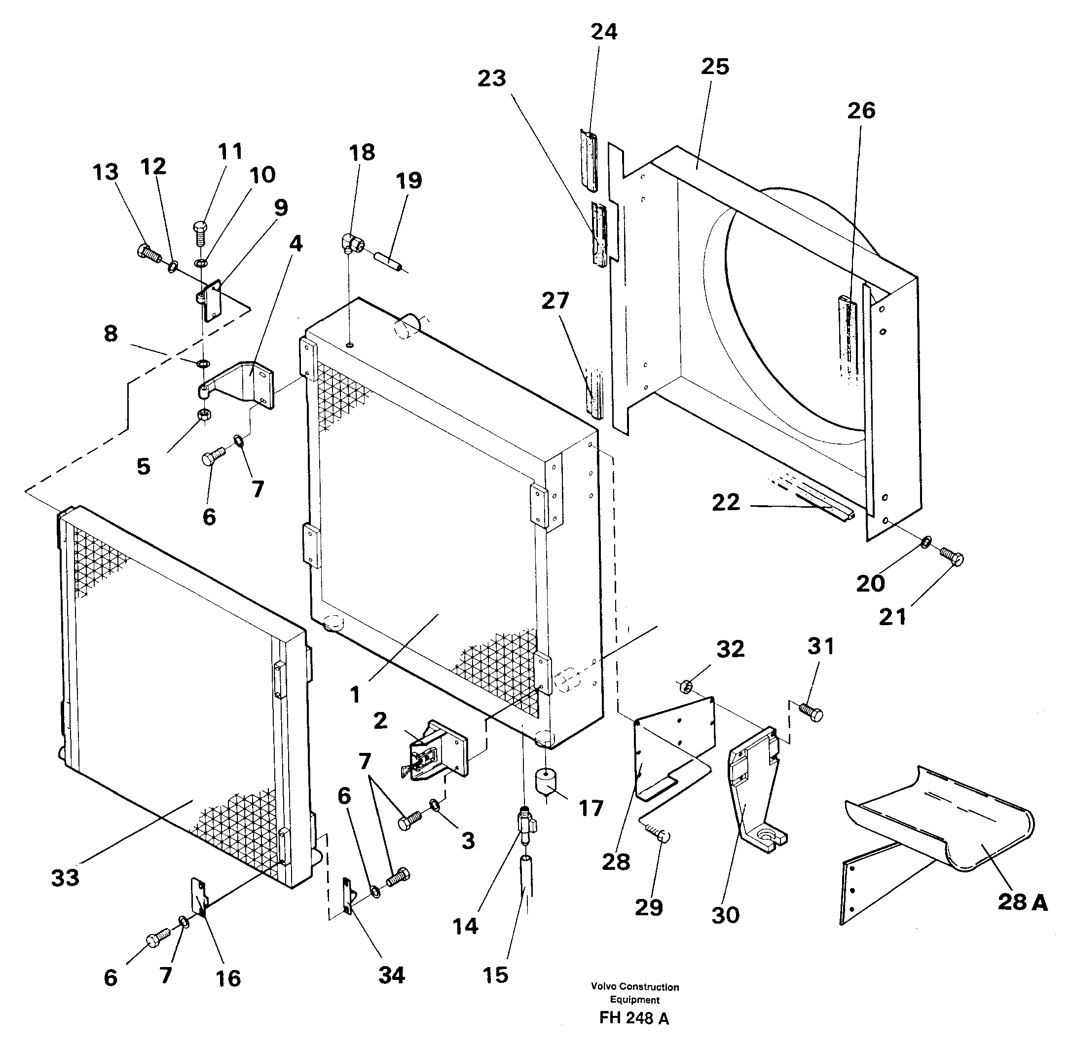 Radiator — volvo parts diagram