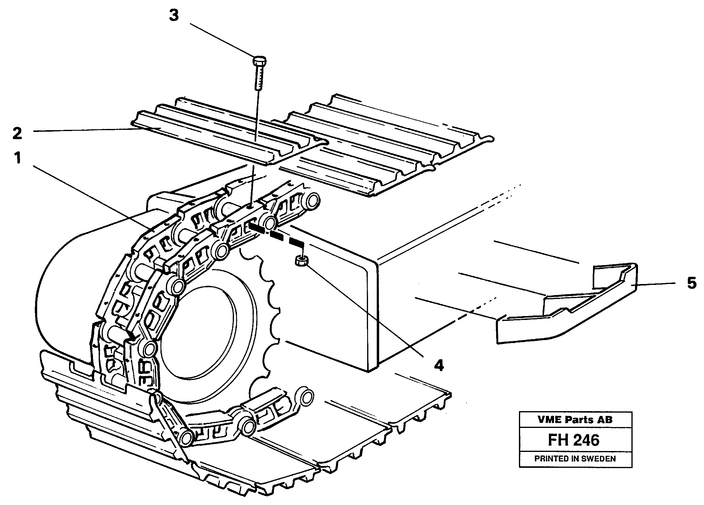 Crawler track  SER NO 4371-4900, C-C 4.21M — volvo parts diagram