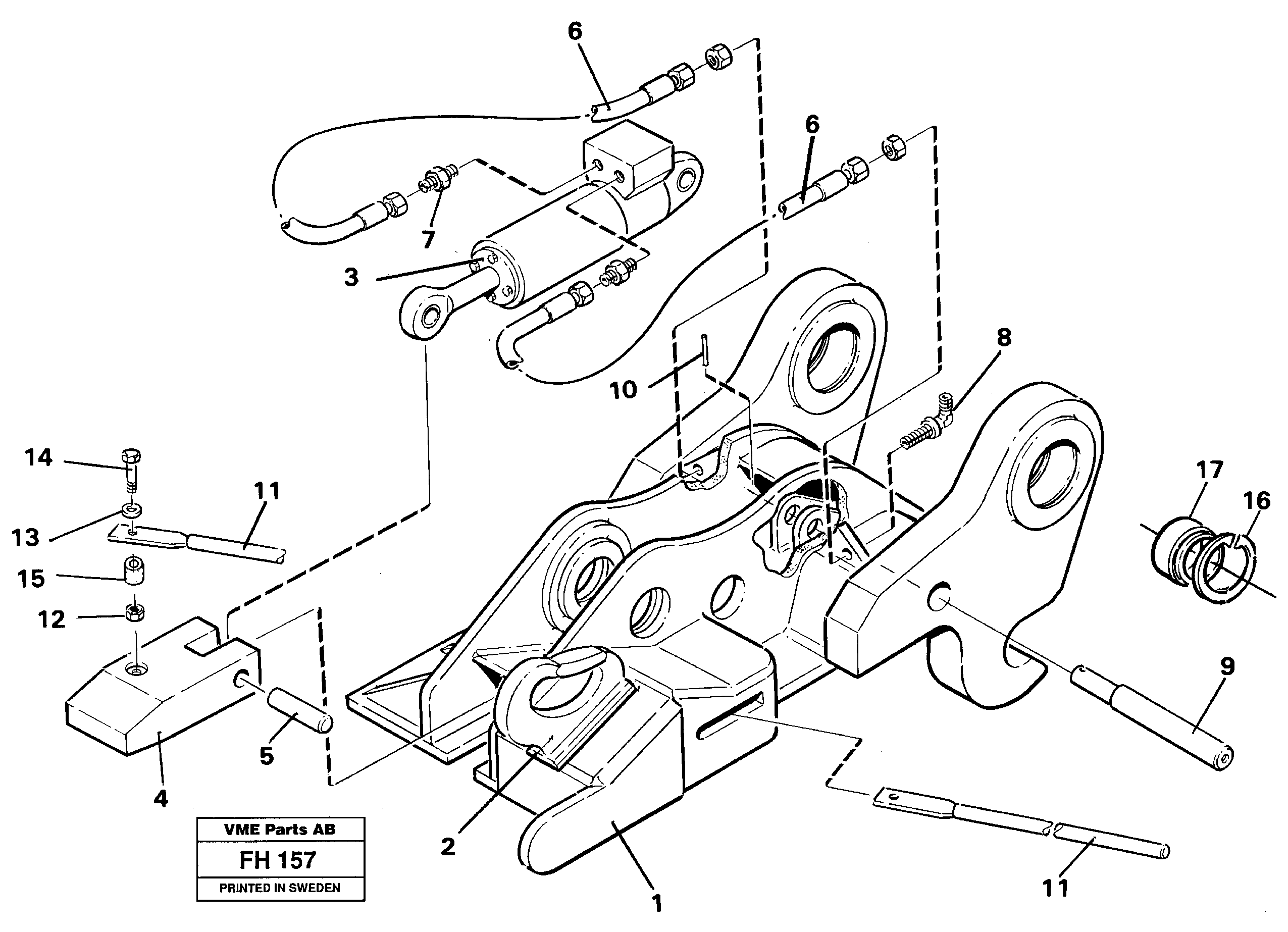 Quickfit, hydraulic  14254599 — volvo parts diagram