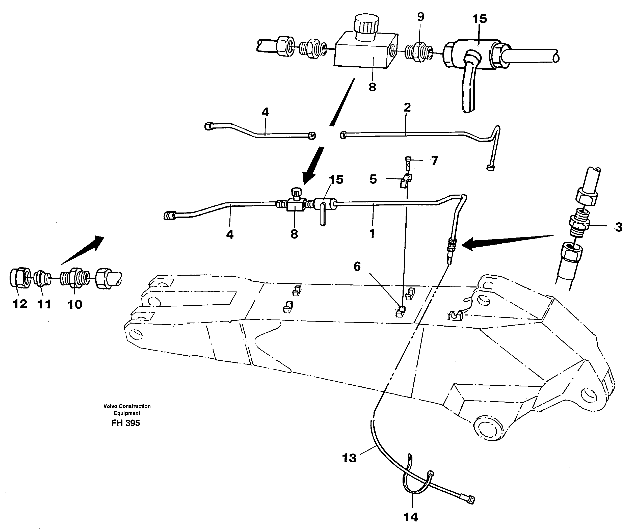 Slope Bucket, Equipm. Dipper arm  14263531 14263703 — volvo parts diagram
