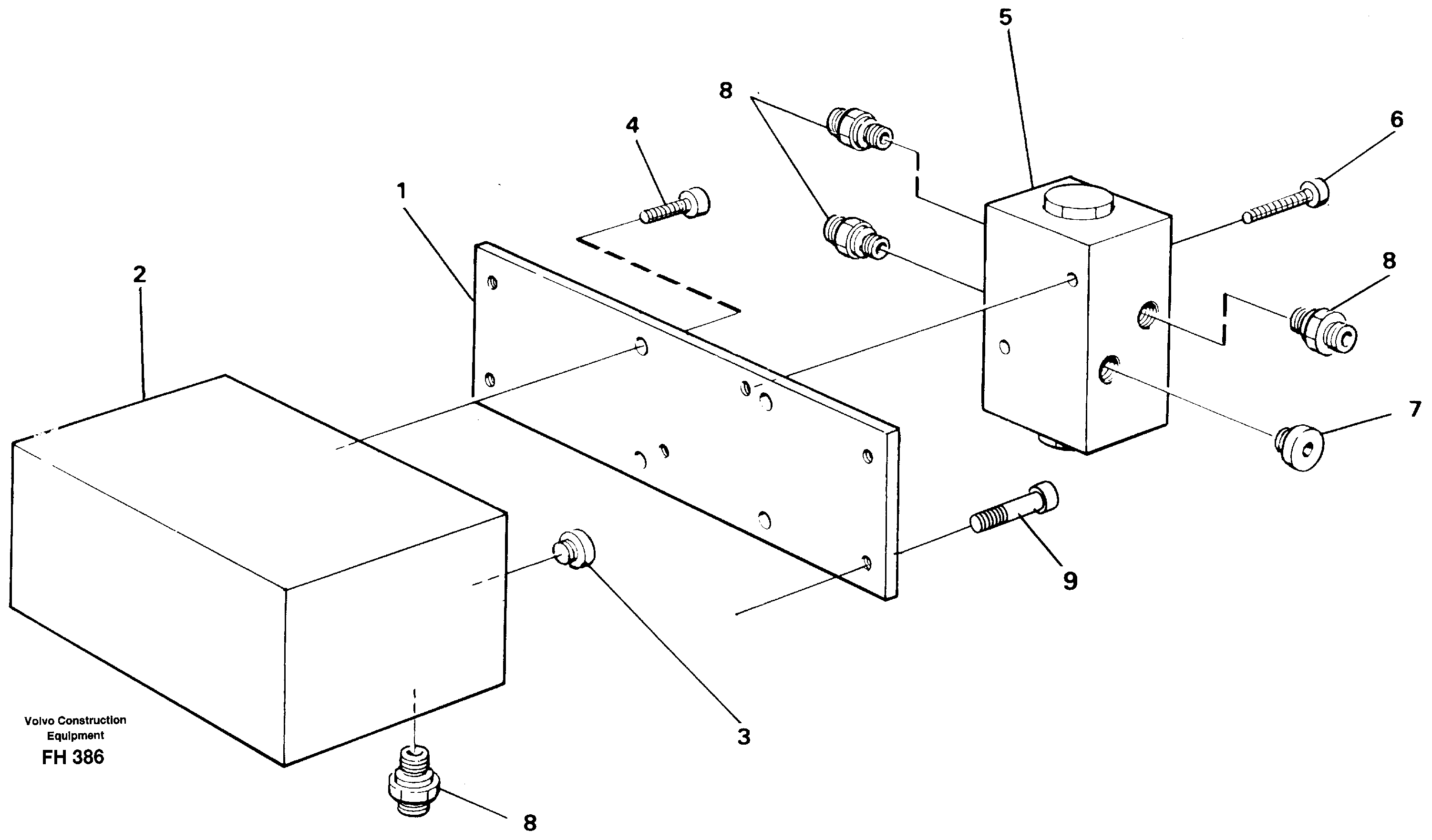 Control block, travel/servo  SER NO 4901- — volvo parts diagram