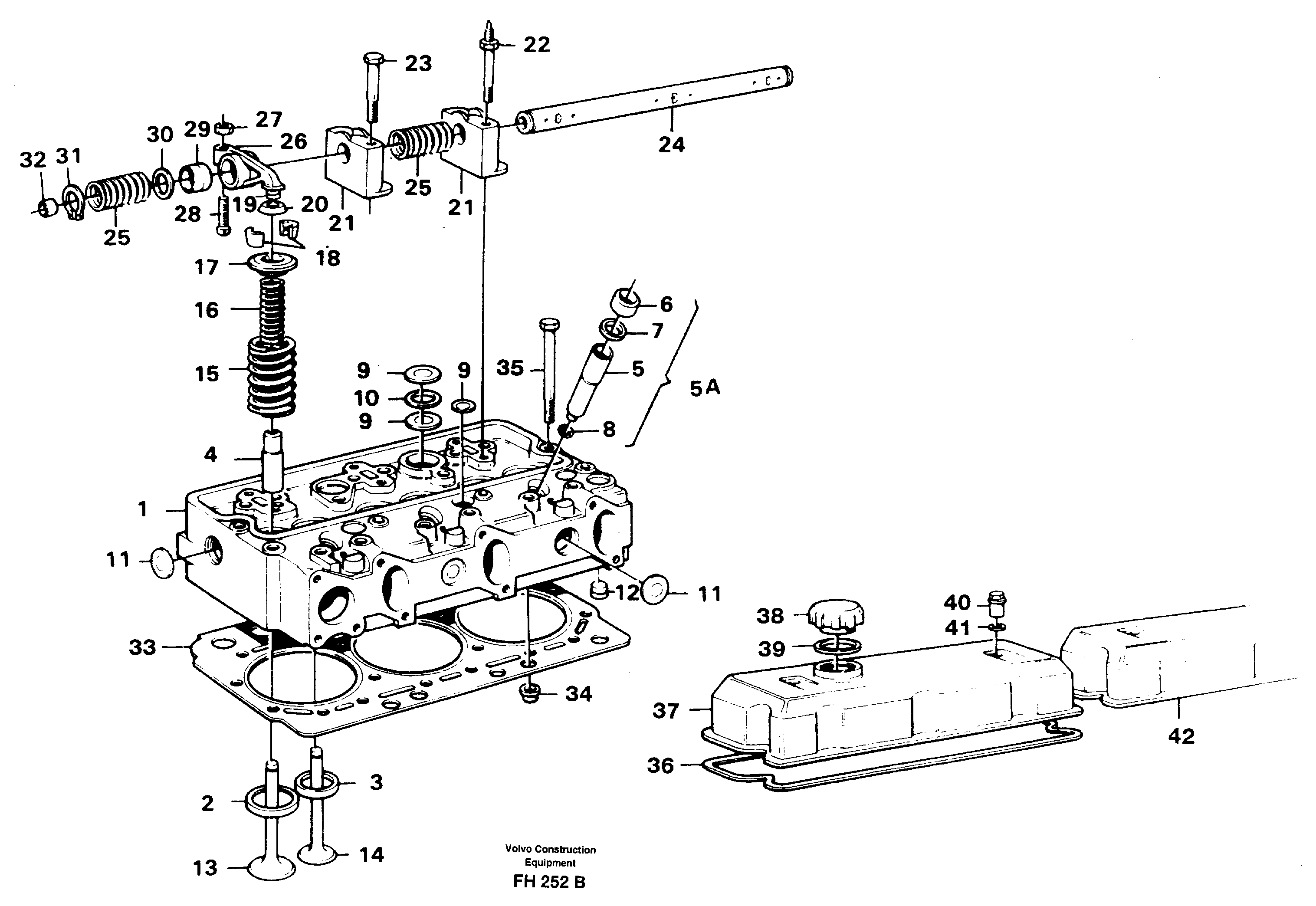 Cylinder head — volvo parts diagram