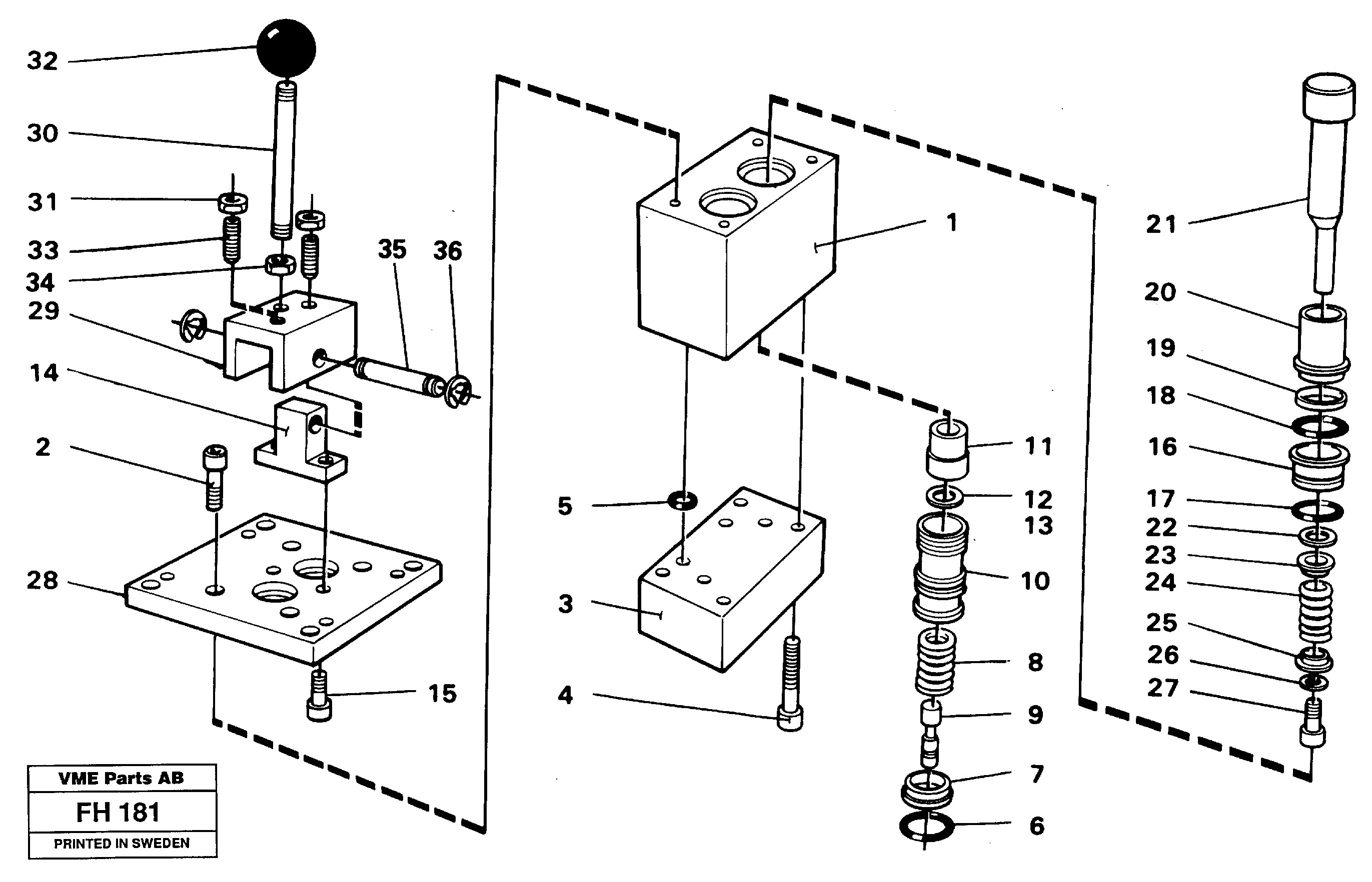 Control pressure valve — volvo parts diagram