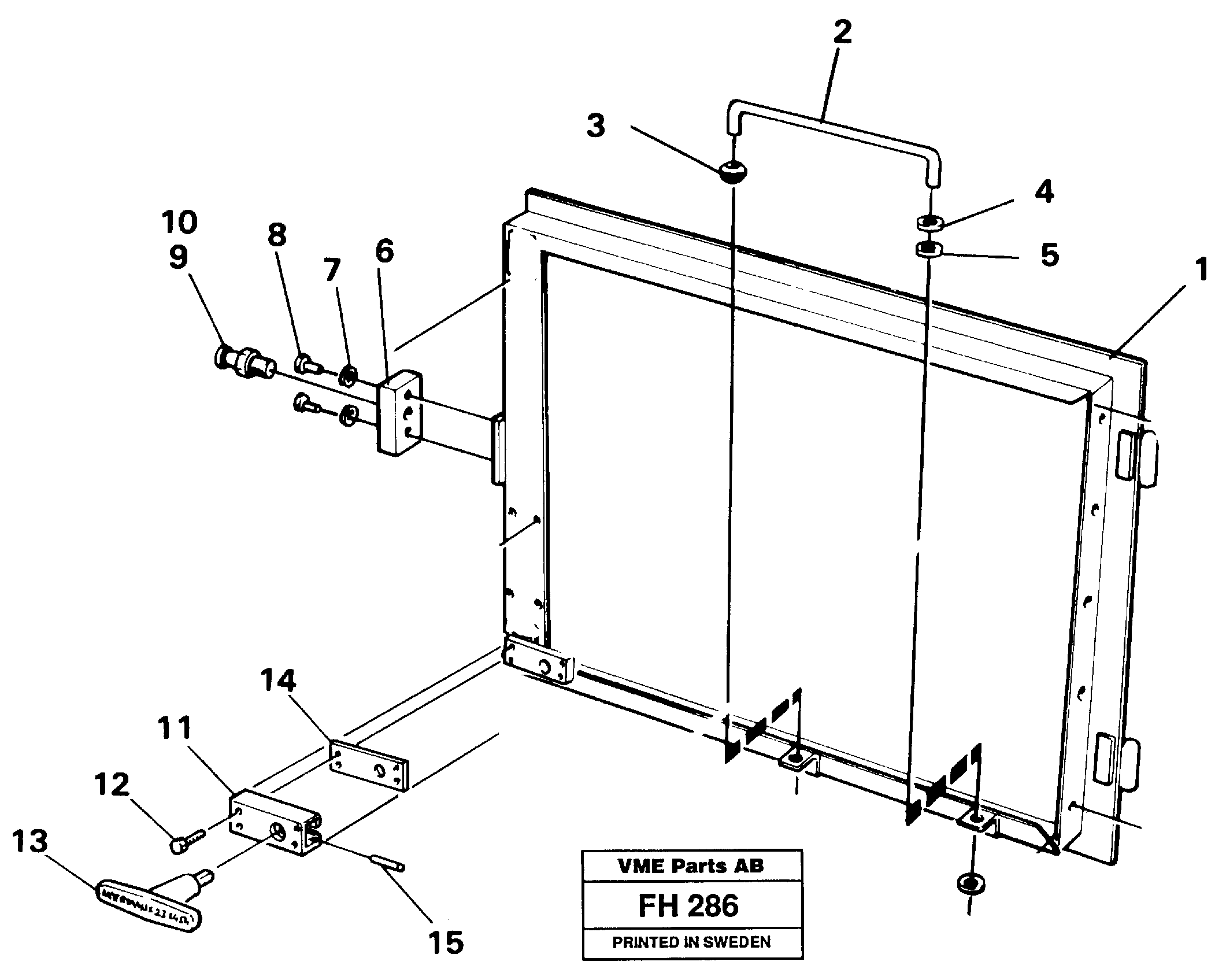 Door, left hand — volvo parts diagram