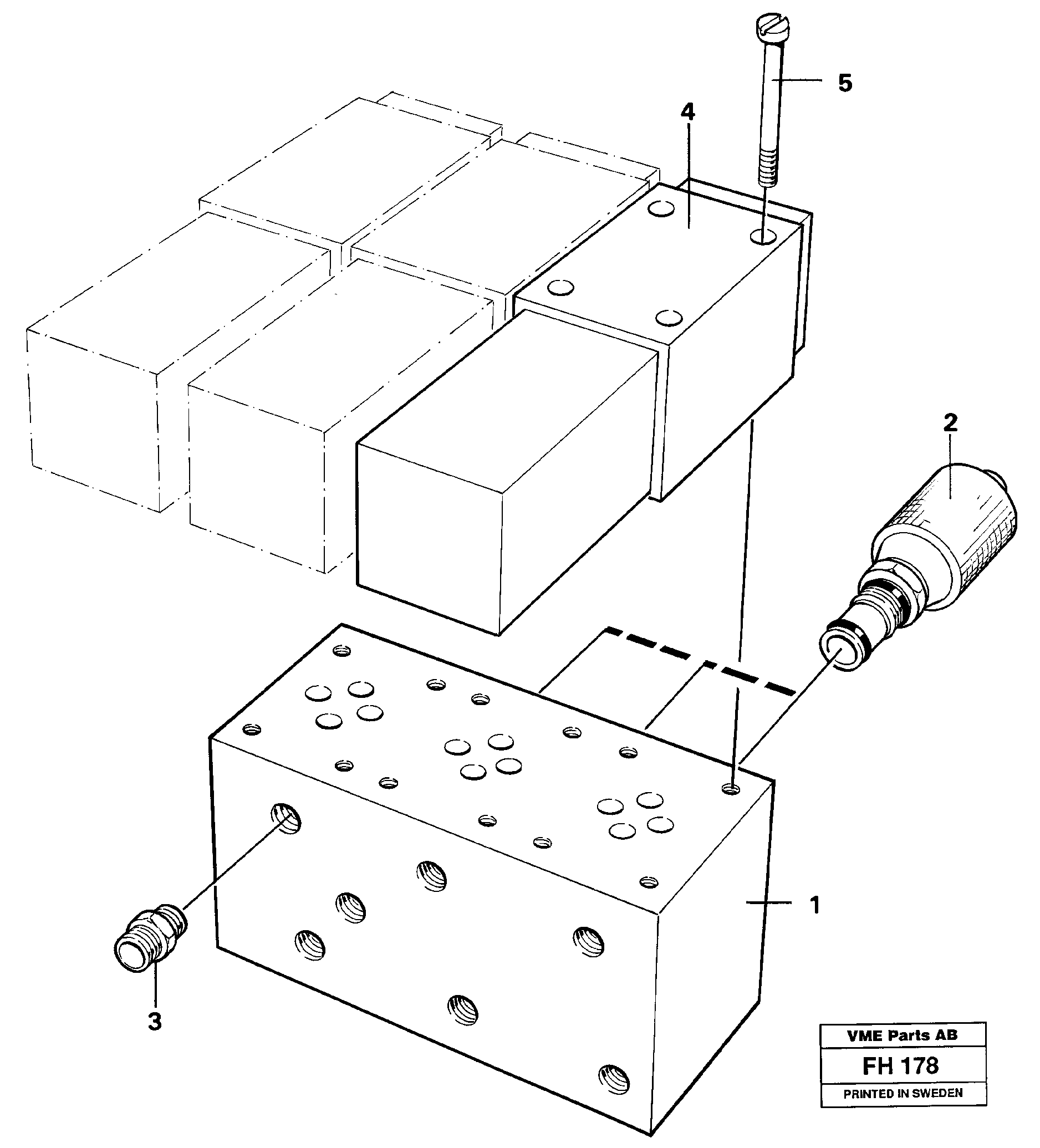Control block, for end position, dampening — volvo parts diagram