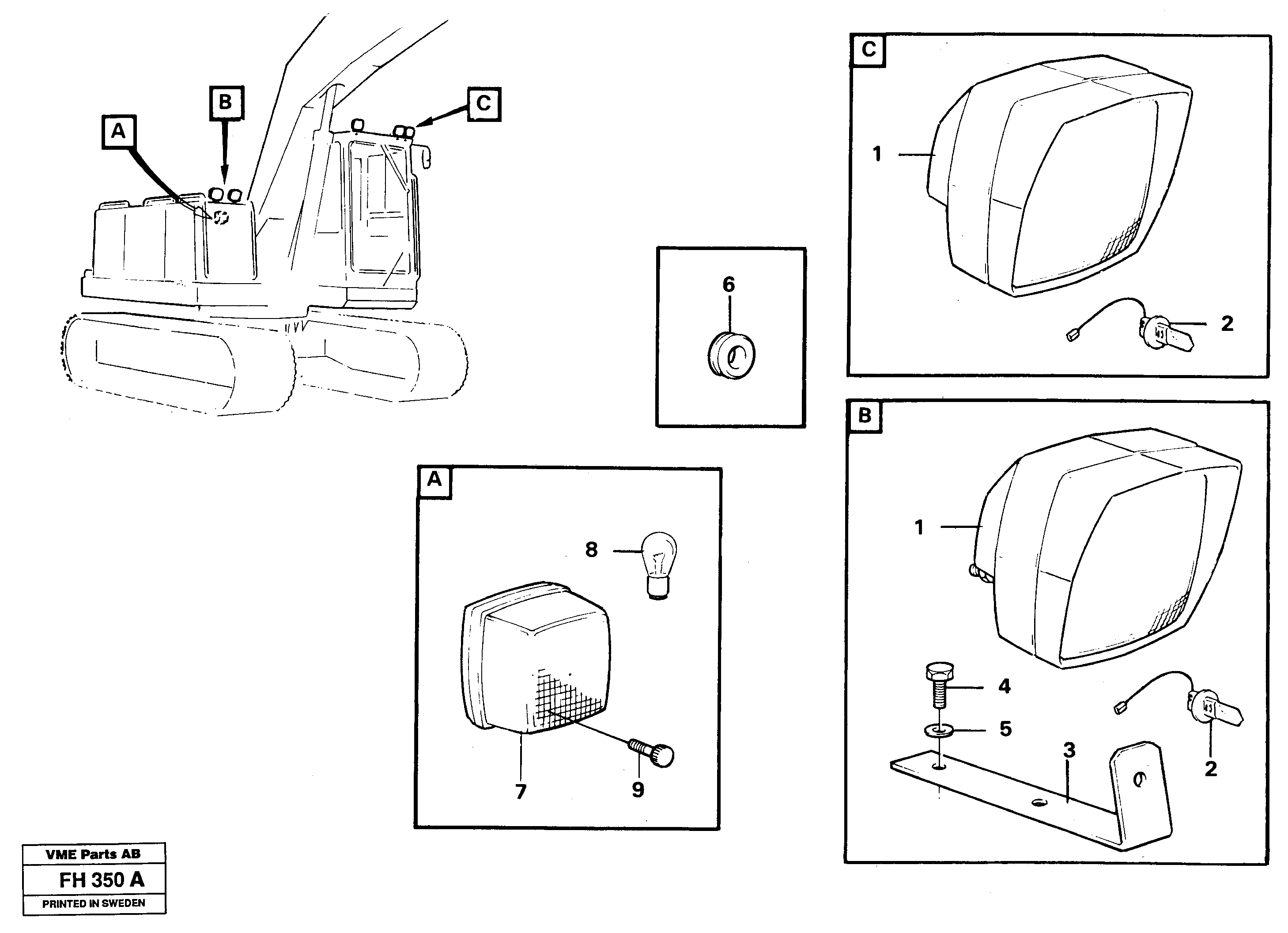 Lighting, front — volvo parts diagram