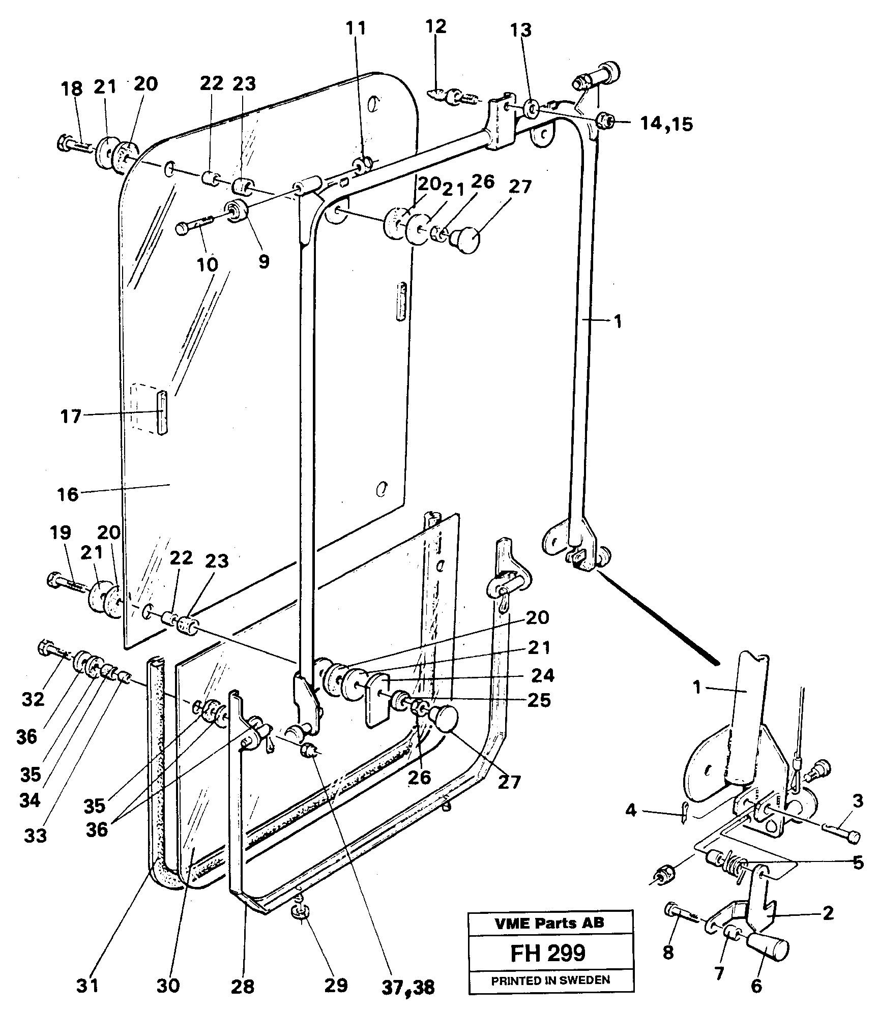 Front window — volvo parts diagram
